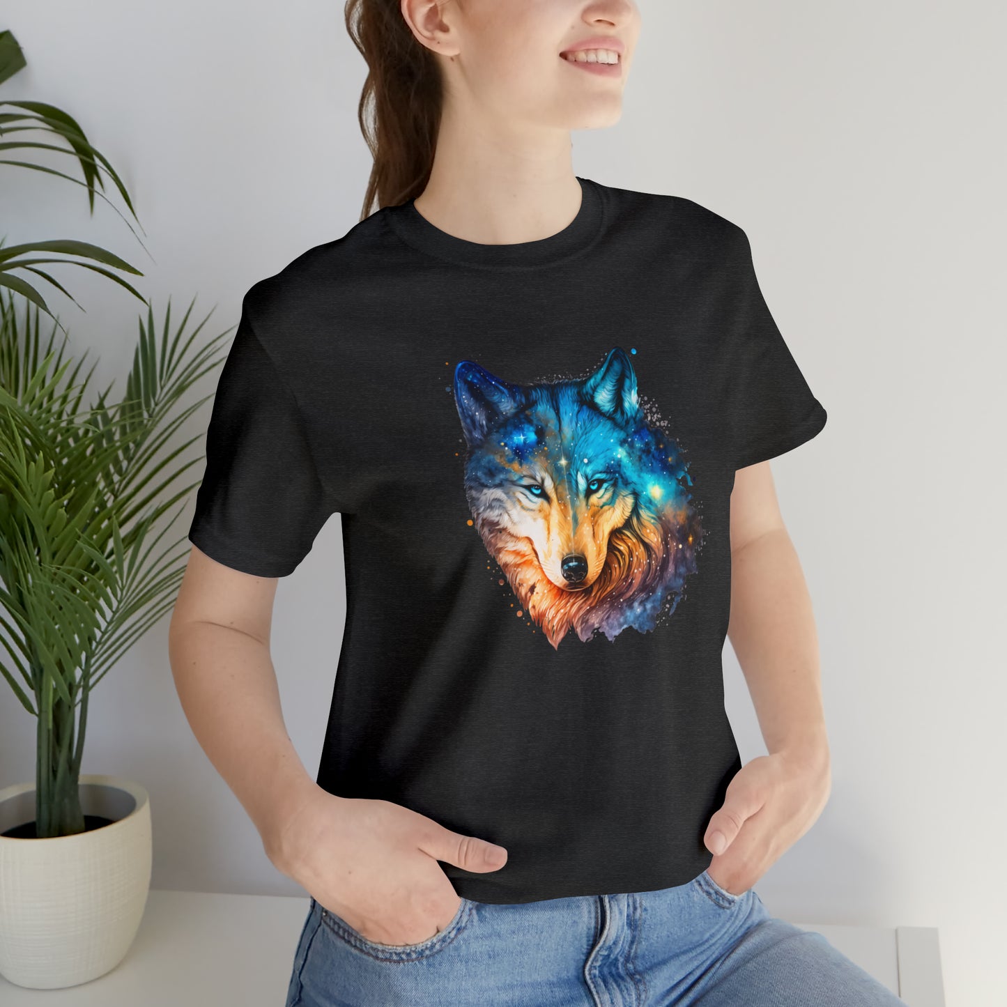 Unisex Jersey Short Sleeve Watercolor Wolf Tee