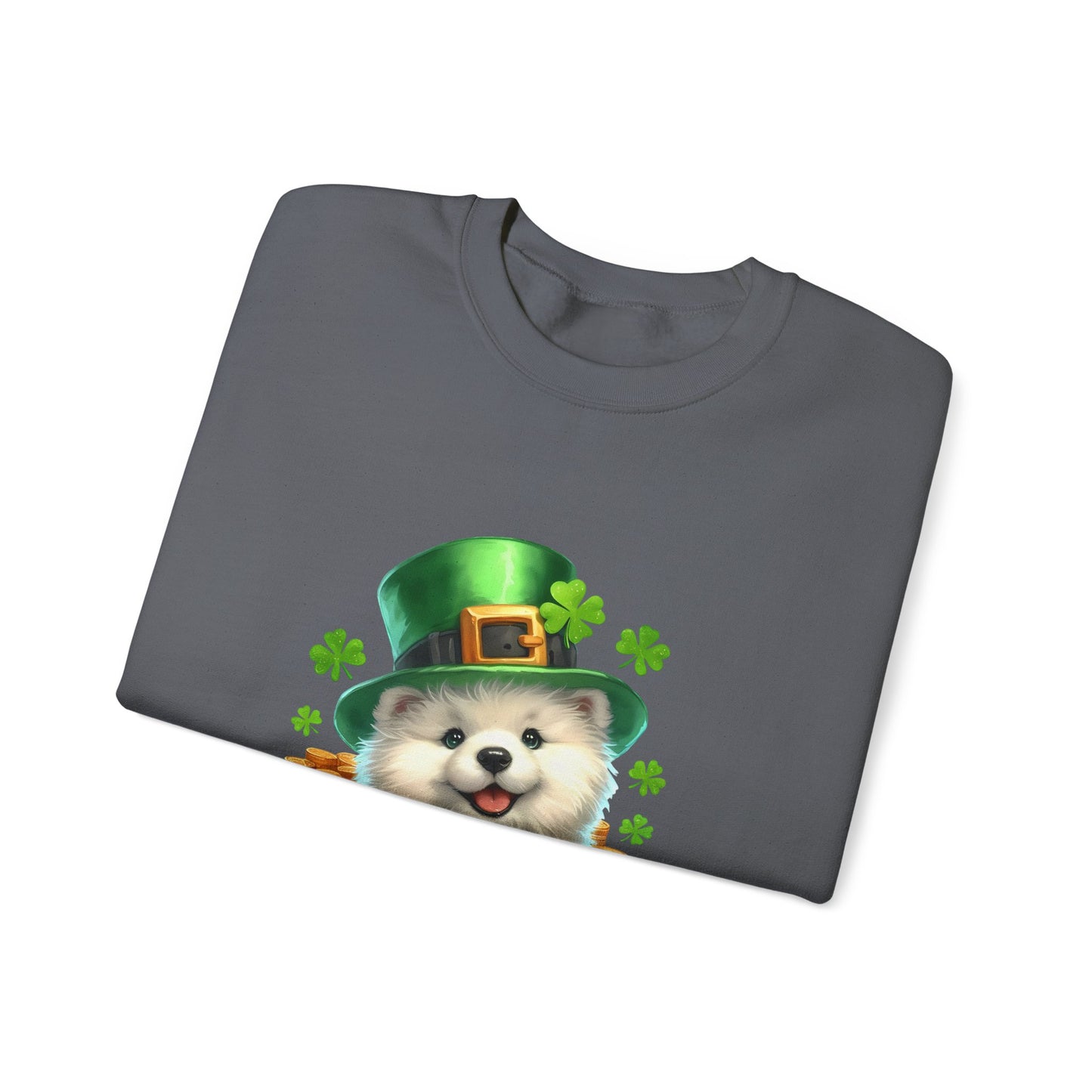 Samoyed Puppy Leprechaun Crewneck Sweatshirt