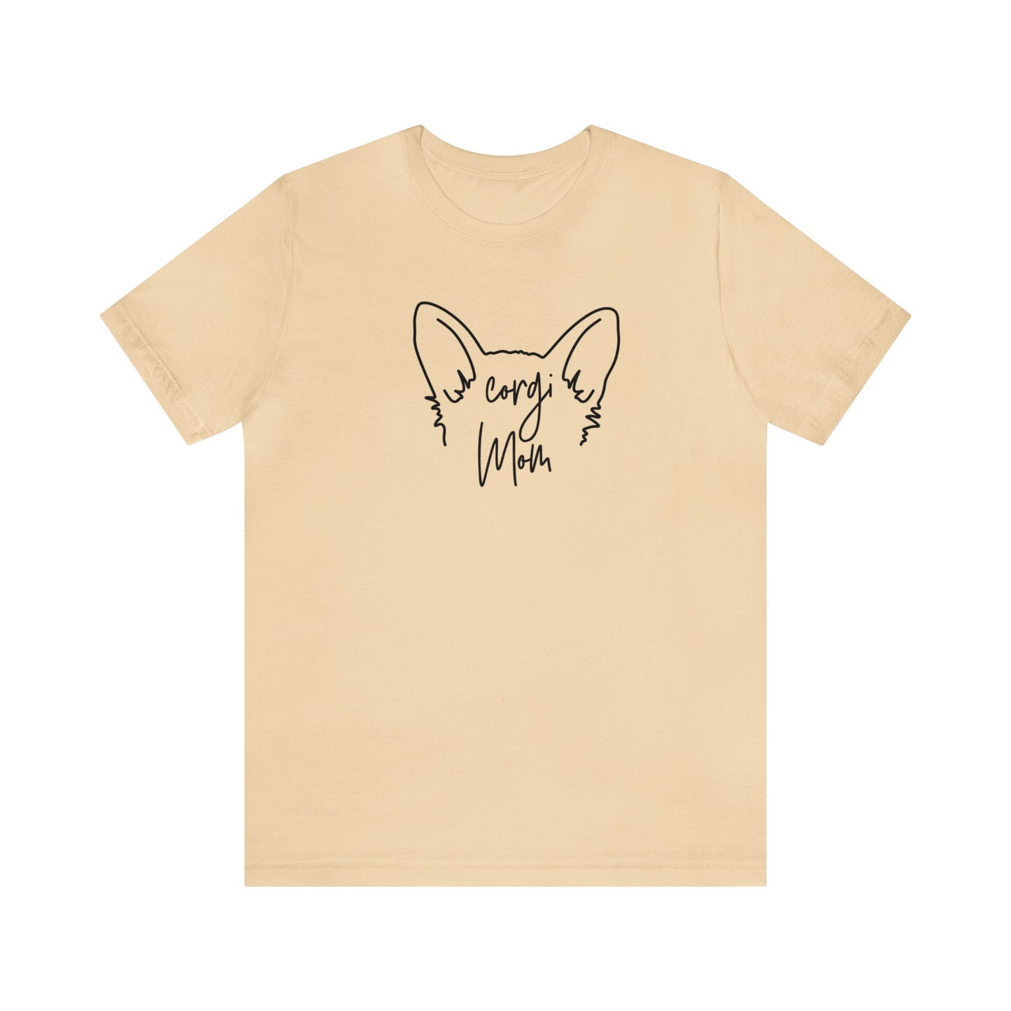 Corgi Mom Outline Unisex Jersey Short Sleeve Tee