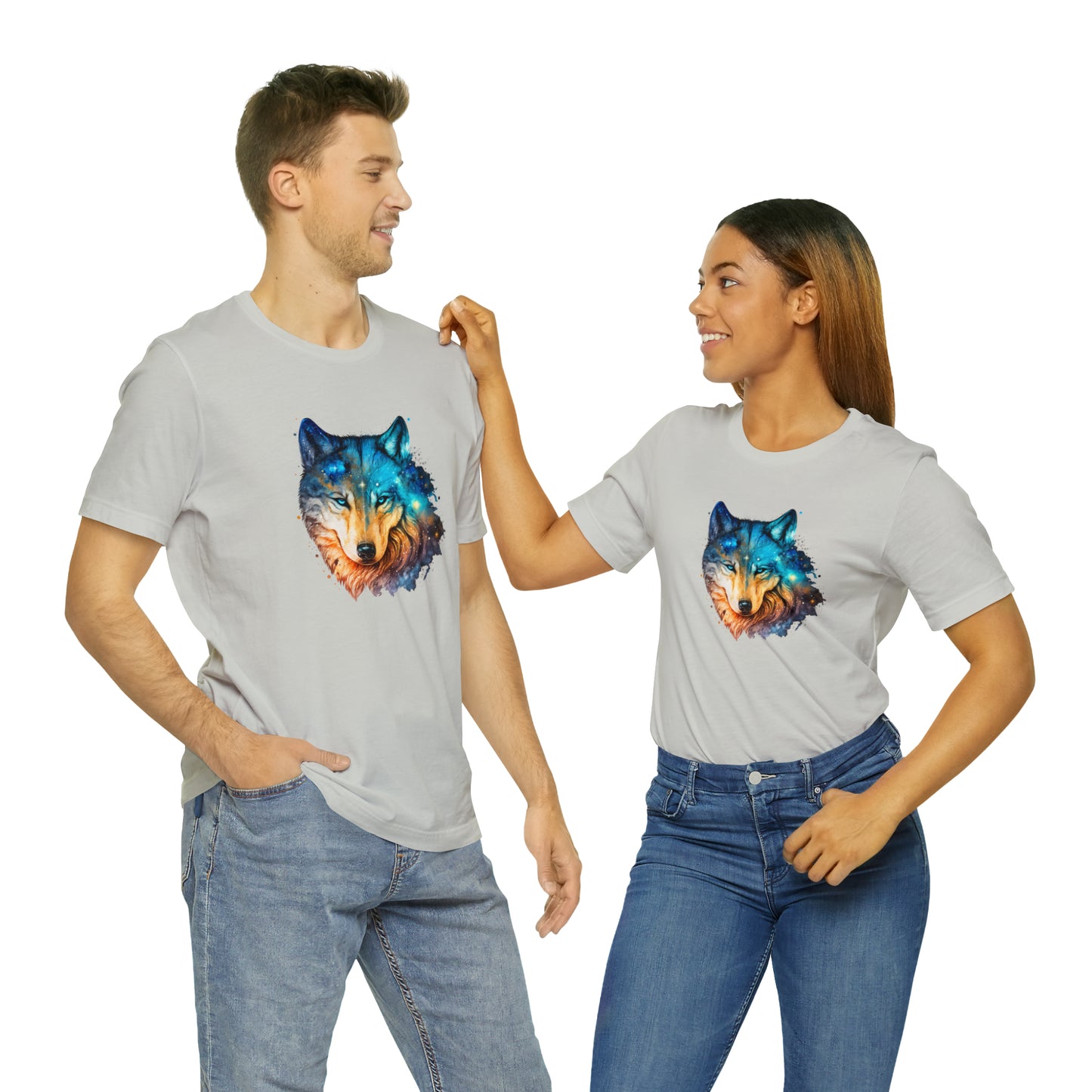 Unisex Jersey Short Sleeve Watercolor Wolf Tee