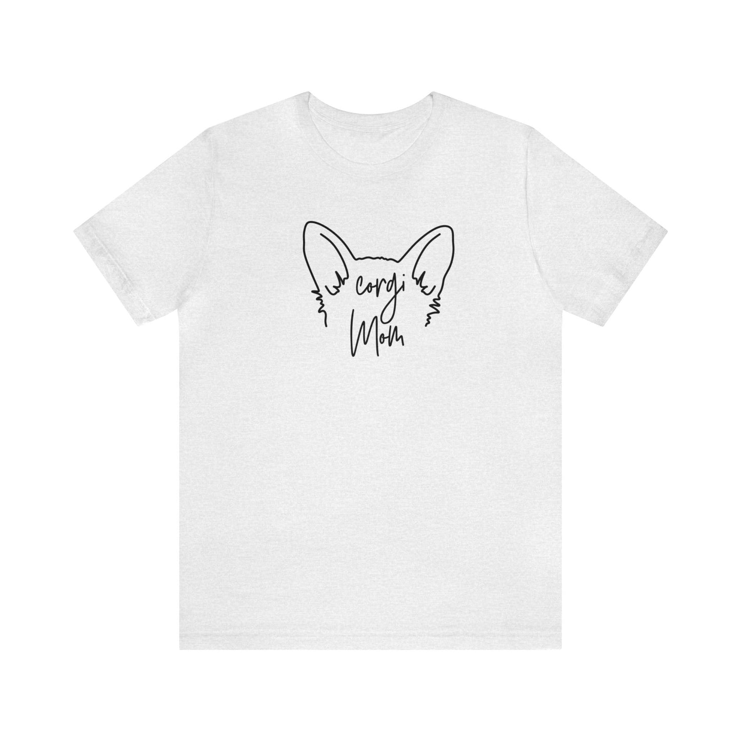 Corgi Mom Outline Unisex Jersey Short Sleeve Tee