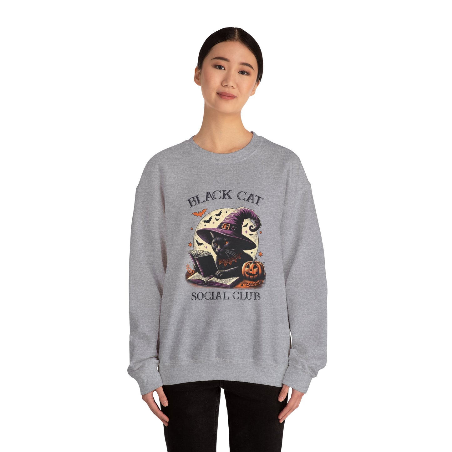 Black Cat Unisex Heavy Blend™ Crewneck Sweatshirt