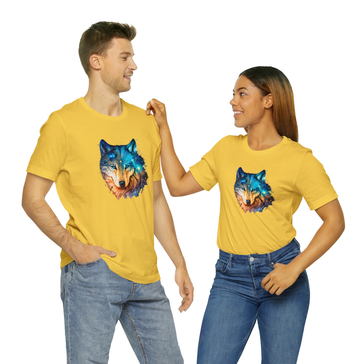 Unisex Jersey Short Sleeve Watercolor Wolf Tee