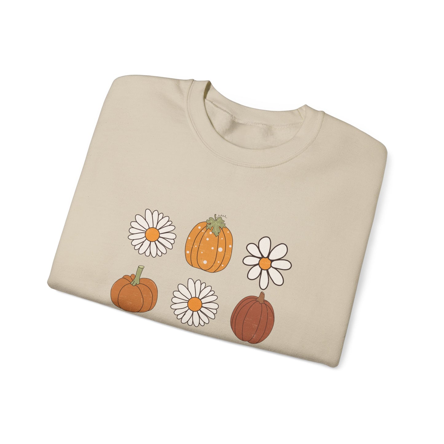 Pumpkins And Daisies Unisex Heavy Blend™ Crewneck Sweatshirt