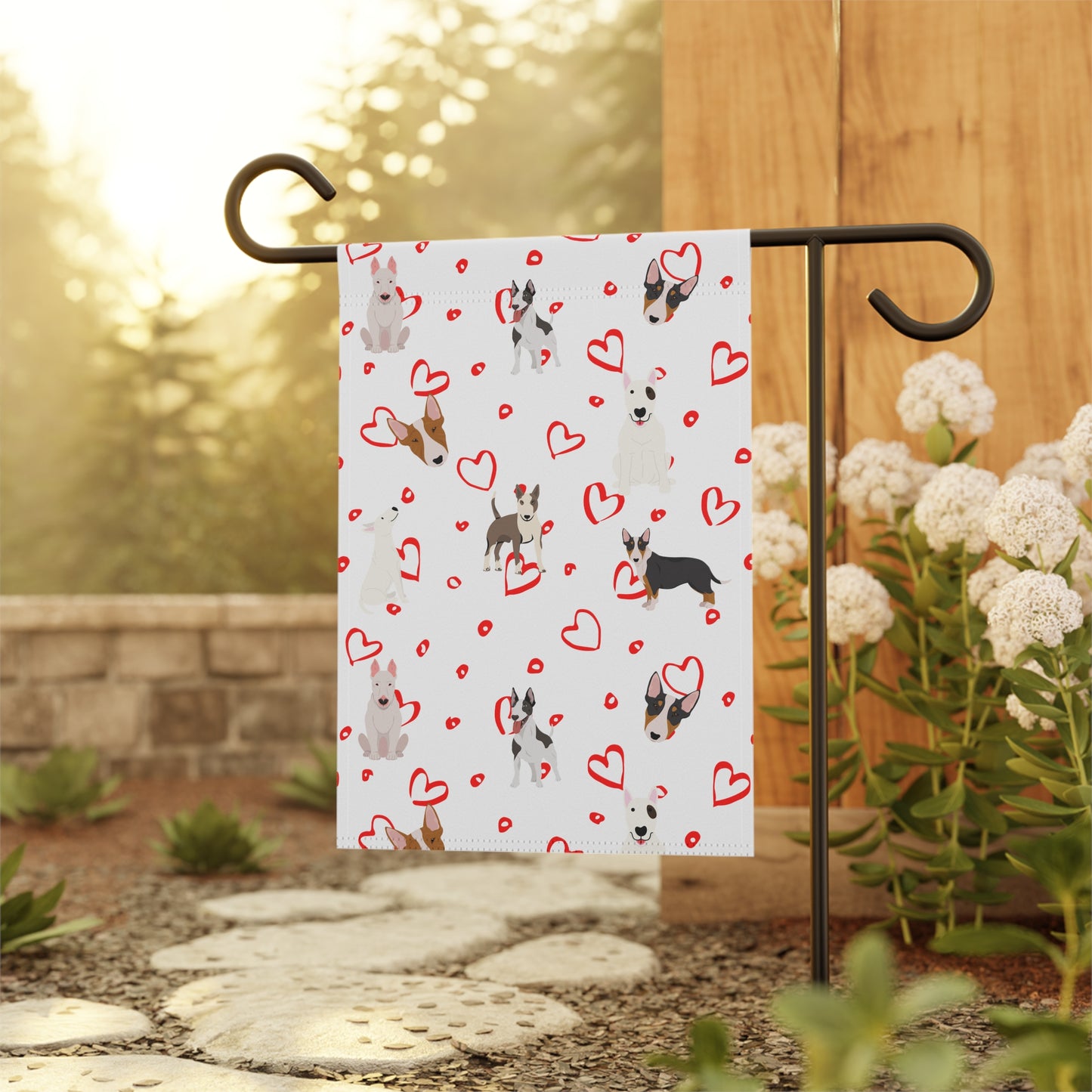 Bull Terrier Hearts Garden & House Banner