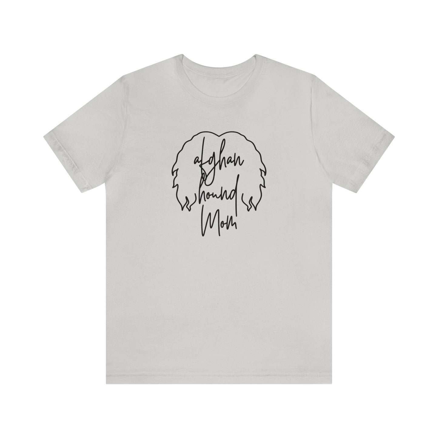 Afghan Hound Mom Outline Unisex Jersey Short Sleeve Tee