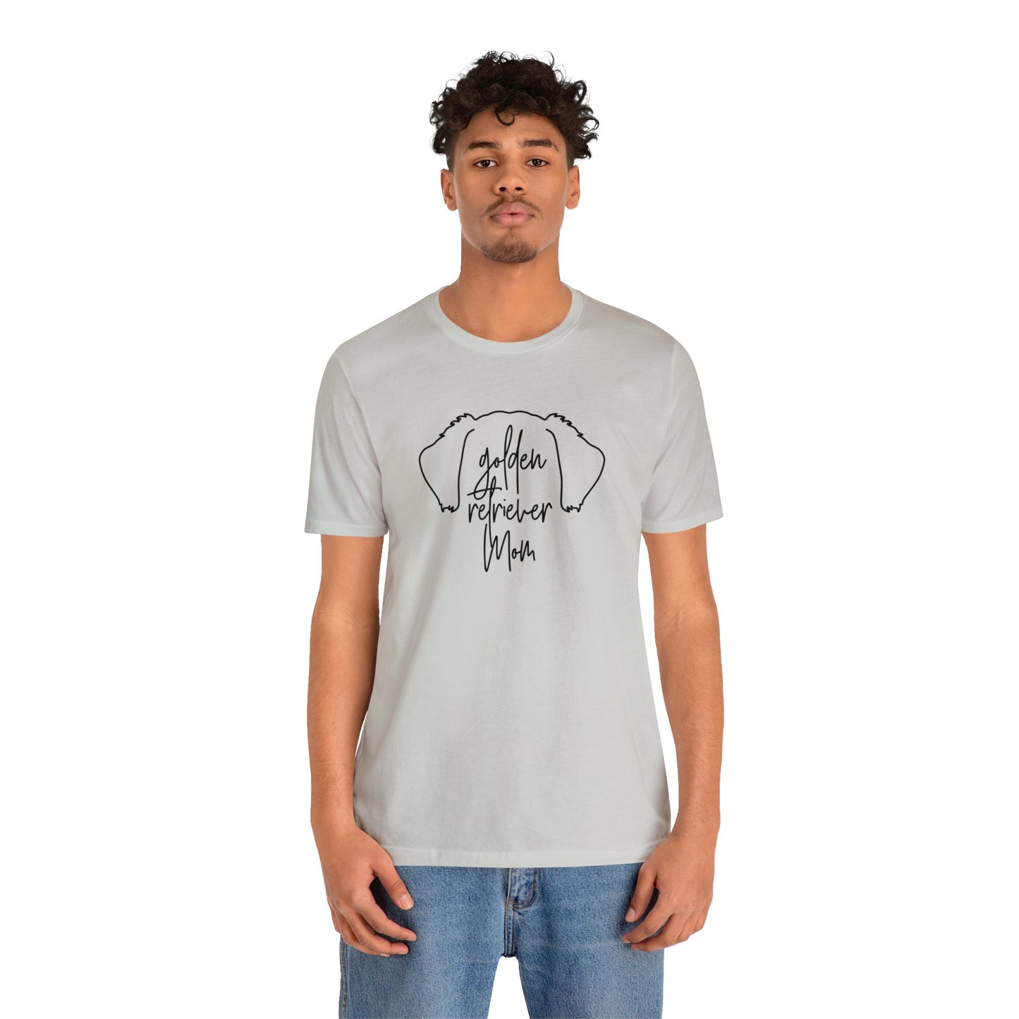 Golden Retriever Mom Outline Unisex Jersey Short Sleeve Tee
