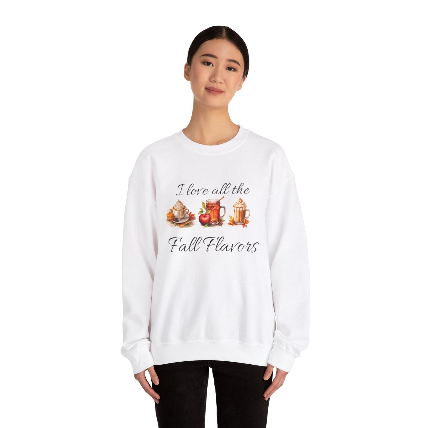 I Love All The Fall Flavors Unisex Heavy Blend™ Crewneck Sweatshirt