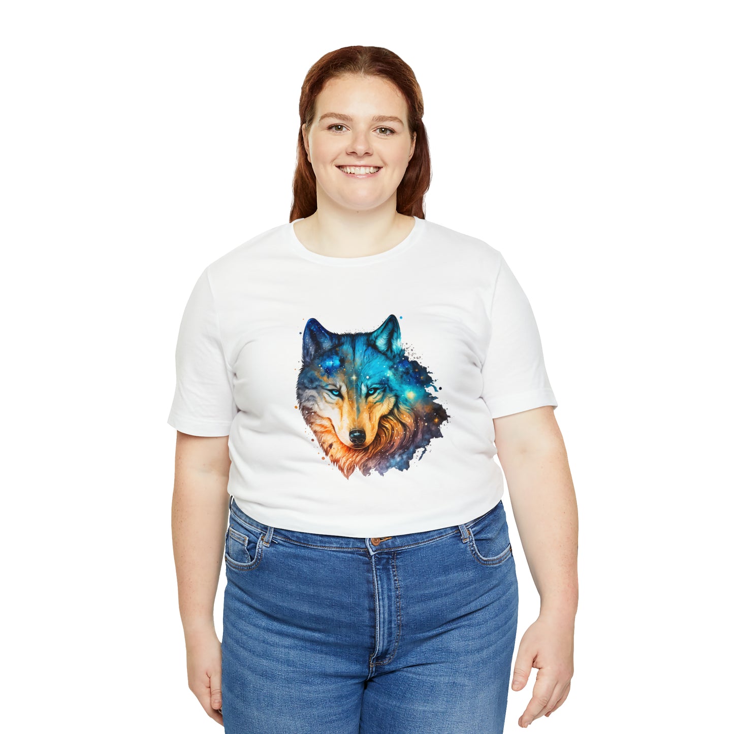 Unisex Jersey Short Sleeve Watercolor Wolf Tee