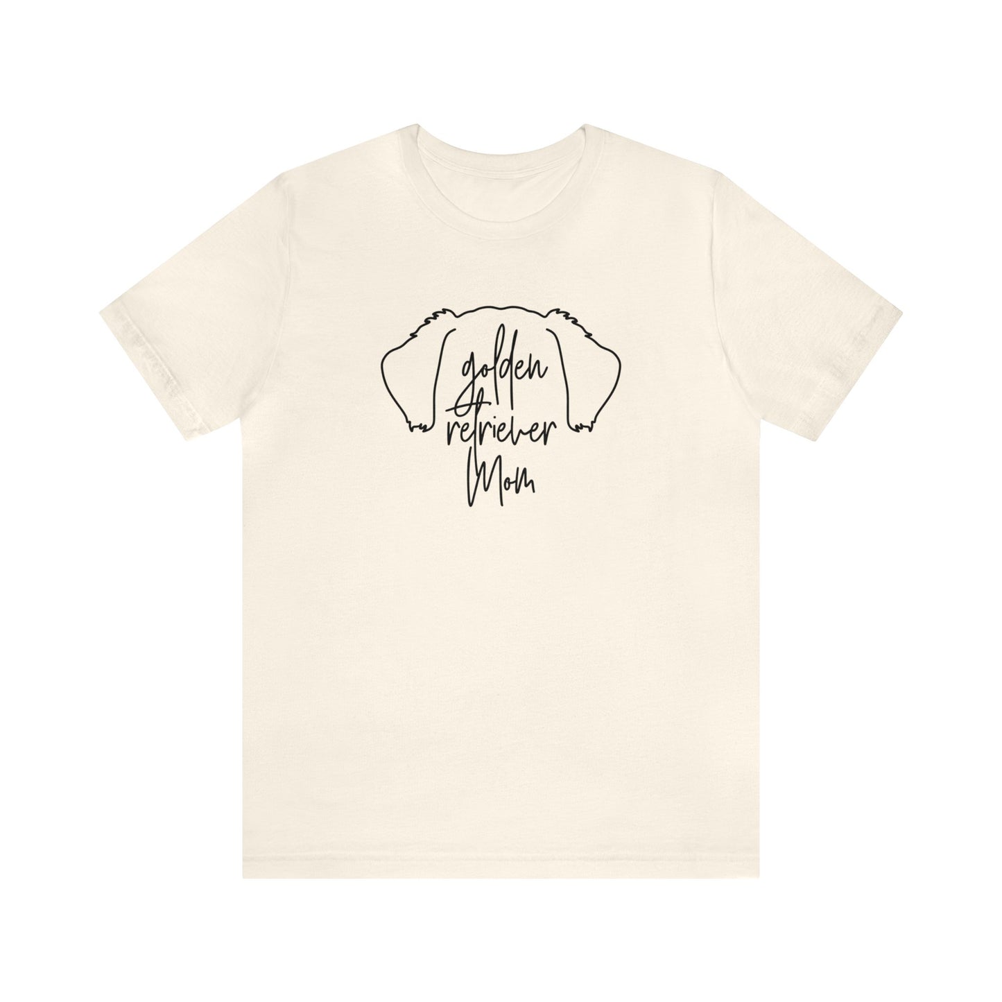 Golden Retriever Mom Outline Unisex Jersey Short Sleeve Tee