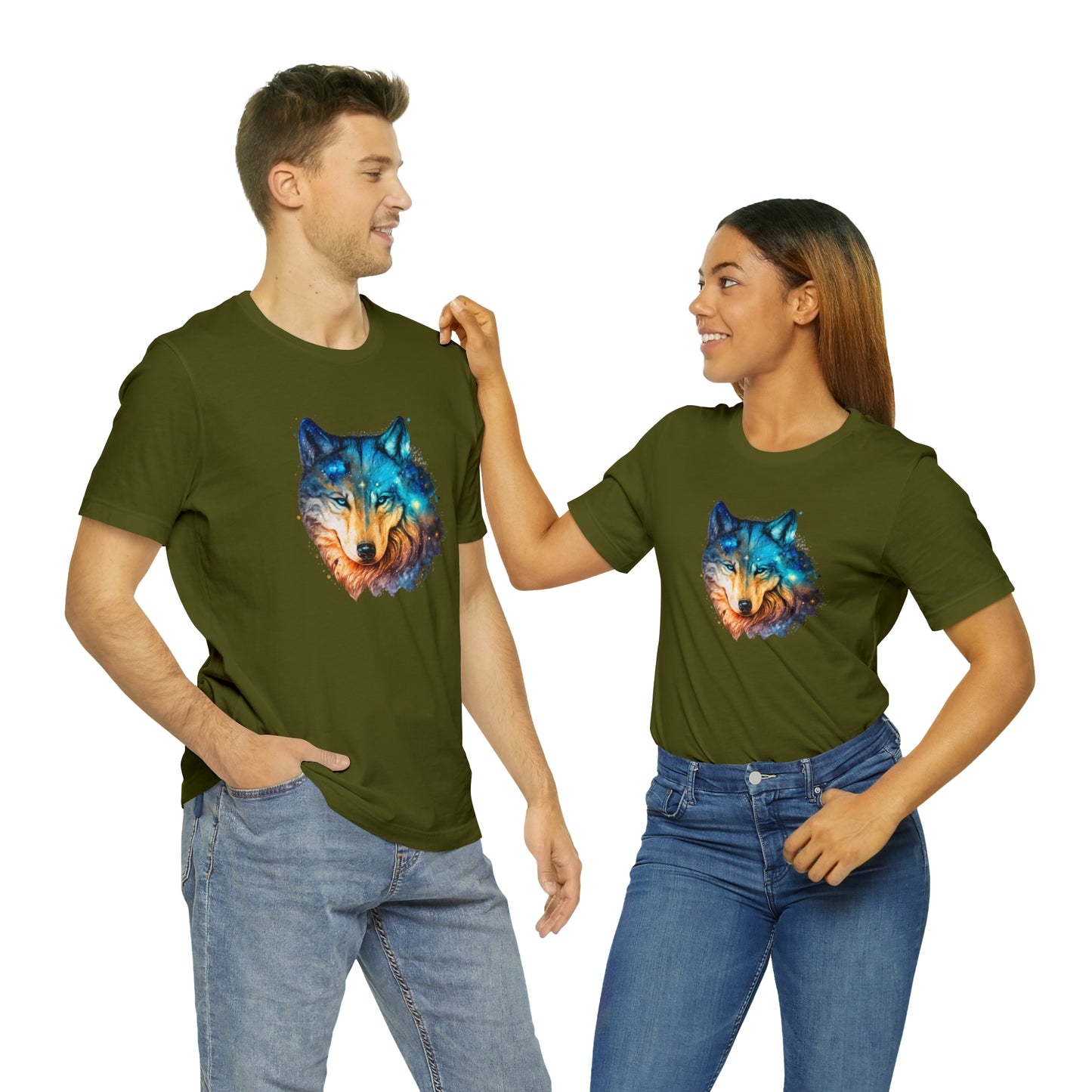 Unisex Jersey Short Sleeve Watercolor Wolf Tee
