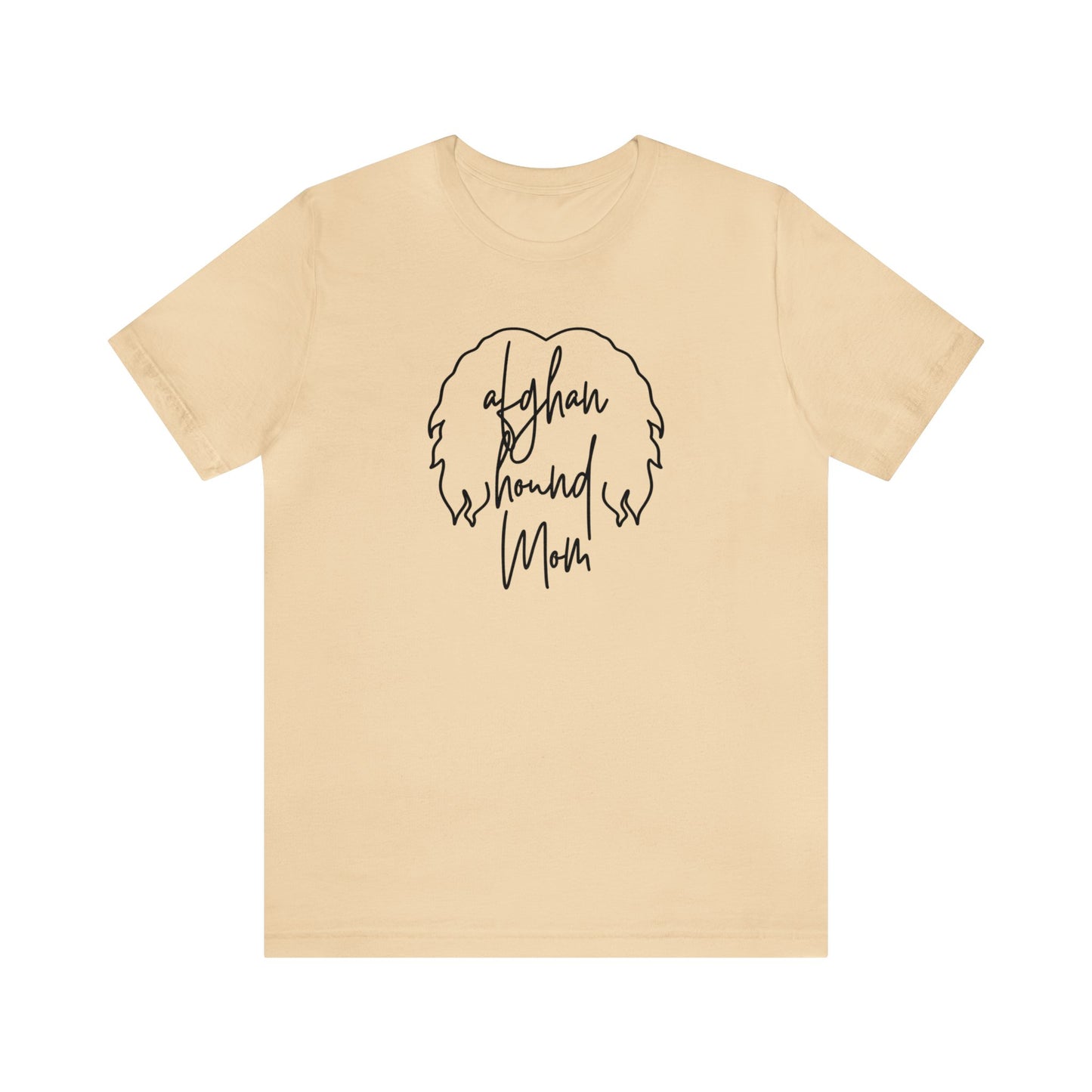 Afghan Hound Mom Outline Unisex Jersey Short Sleeve Tee