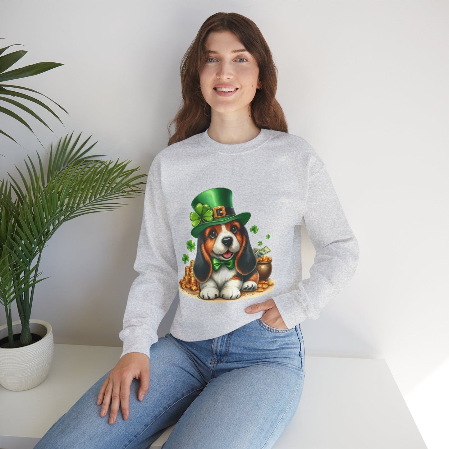 Beagle Puppy Leprechaun Unisex Sweatshirt