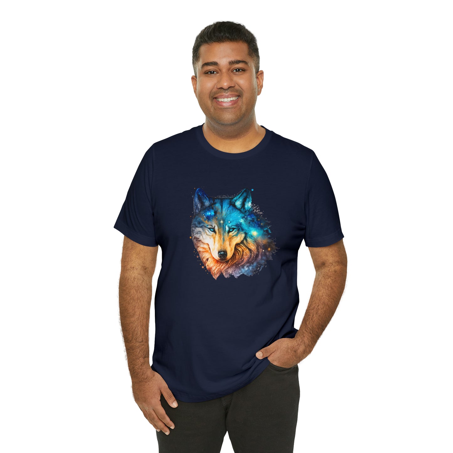 Unisex Jersey Short Sleeve Watercolor Wolf Tee