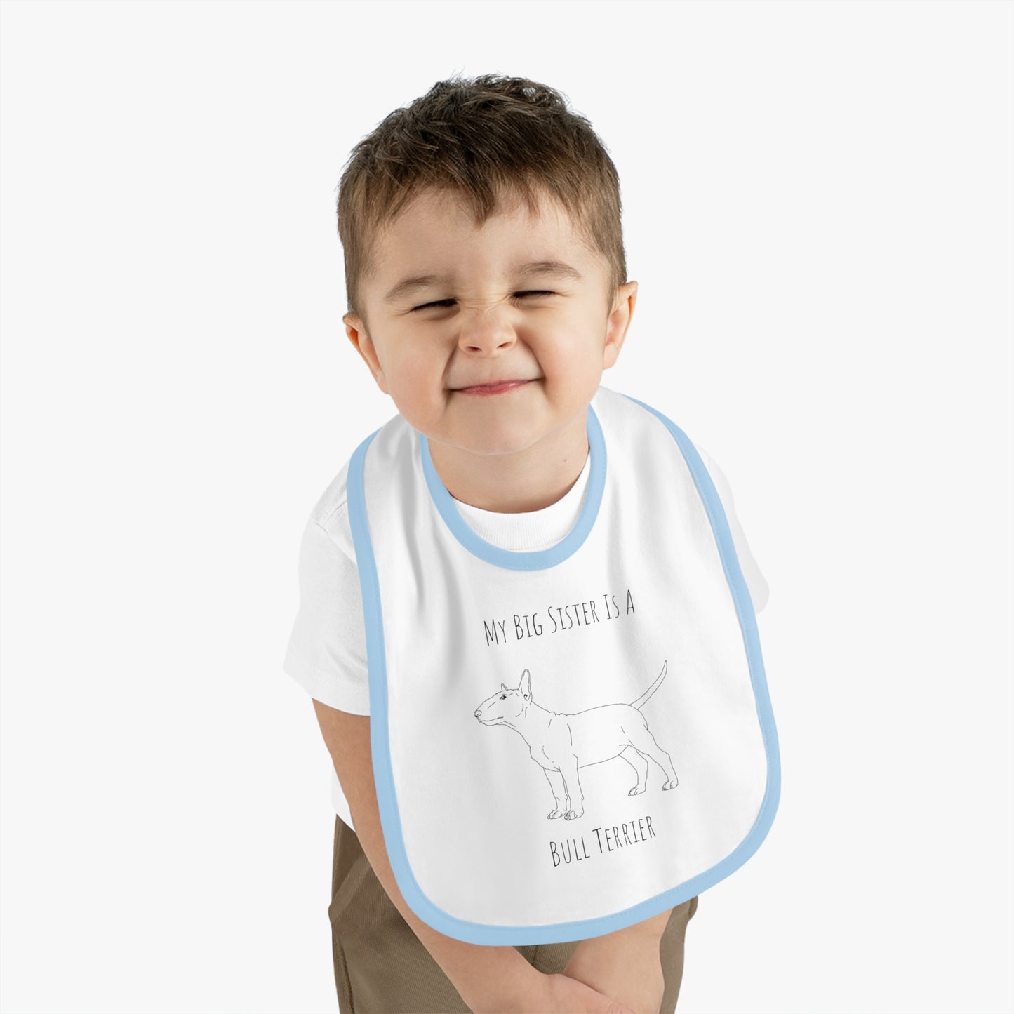 Sister Bull Terrier Baby Jersey Bib