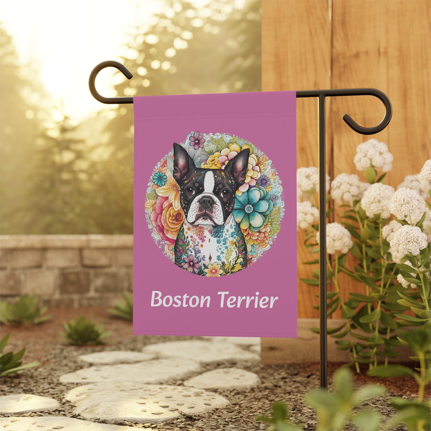 Boston Terrier Garden & House Banner