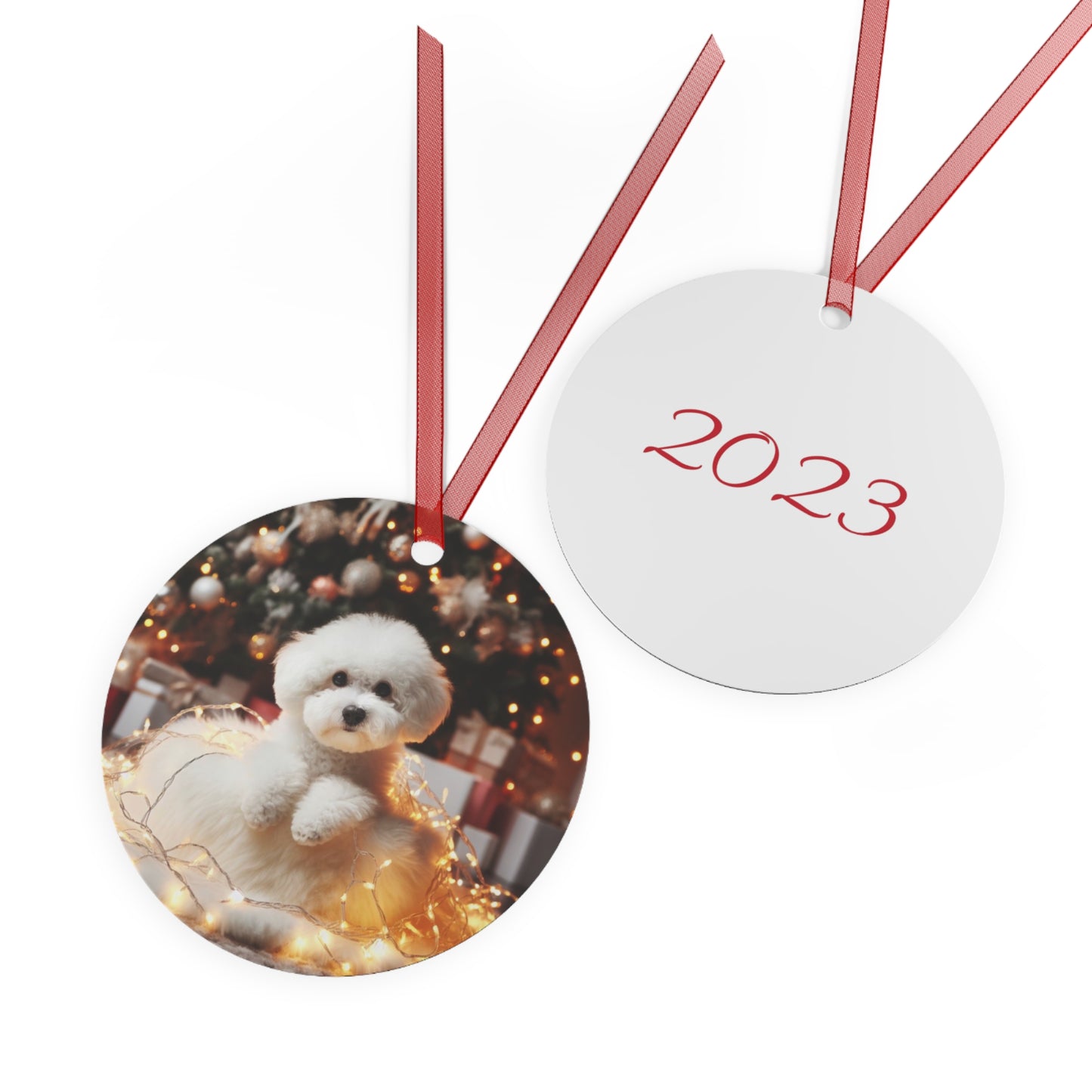 Bichon Frise Metal Ornaments