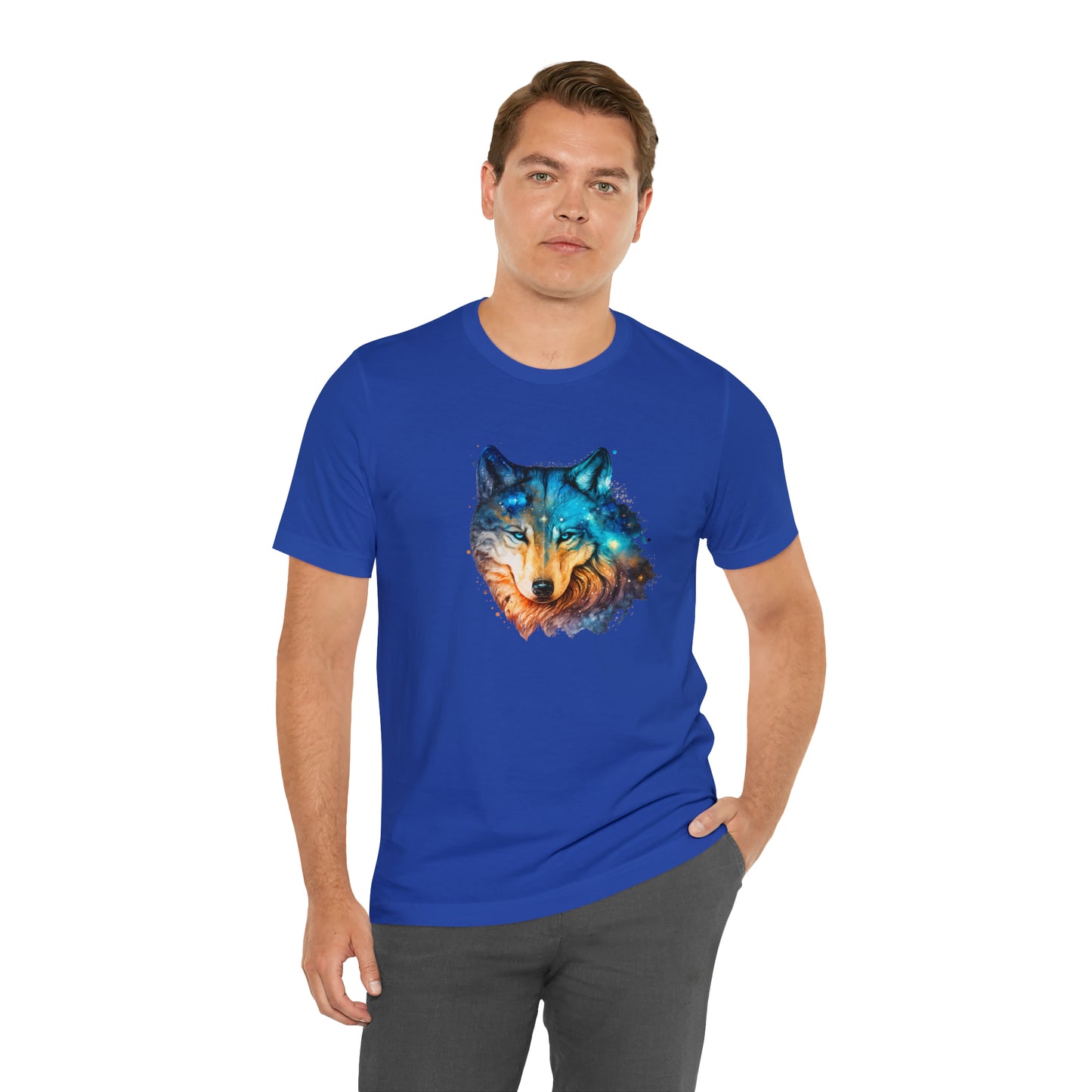 Unisex Jersey Short Sleeve Watercolor Wolf Tee