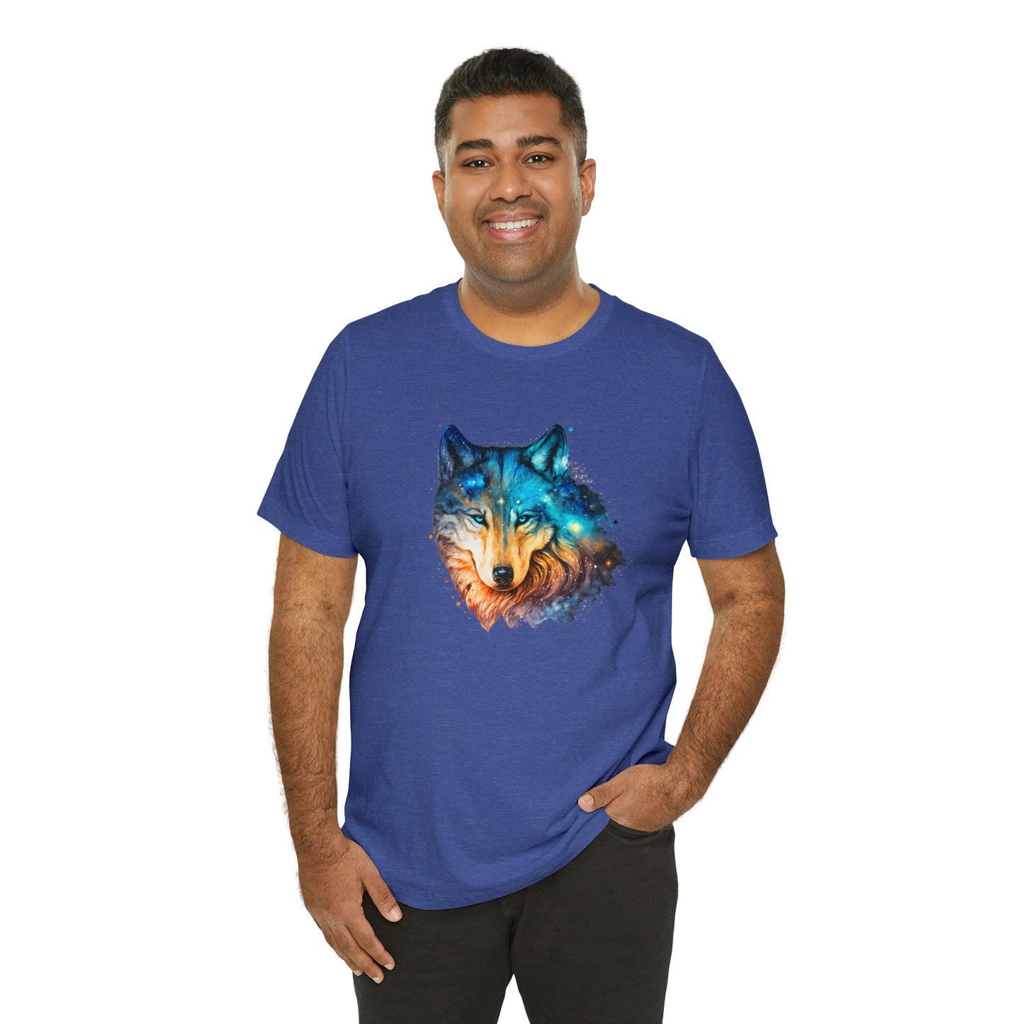 Unisex Jersey Short Sleeve Watercolor Wolf Tee