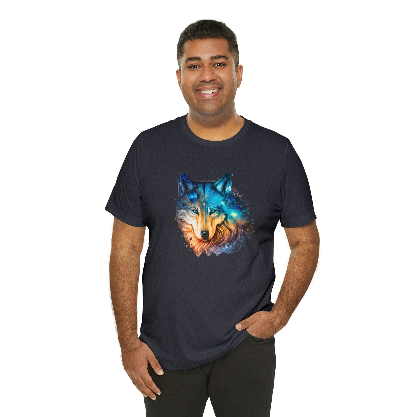 Unisex Jersey Short Sleeve Watercolor Wolf Tee