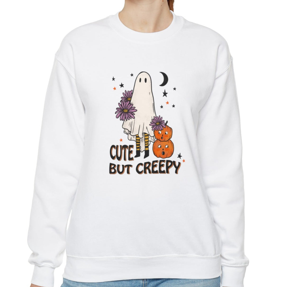 Unisex Heavy Blend™ Crewneck Halloween Ghost Sweatshirt