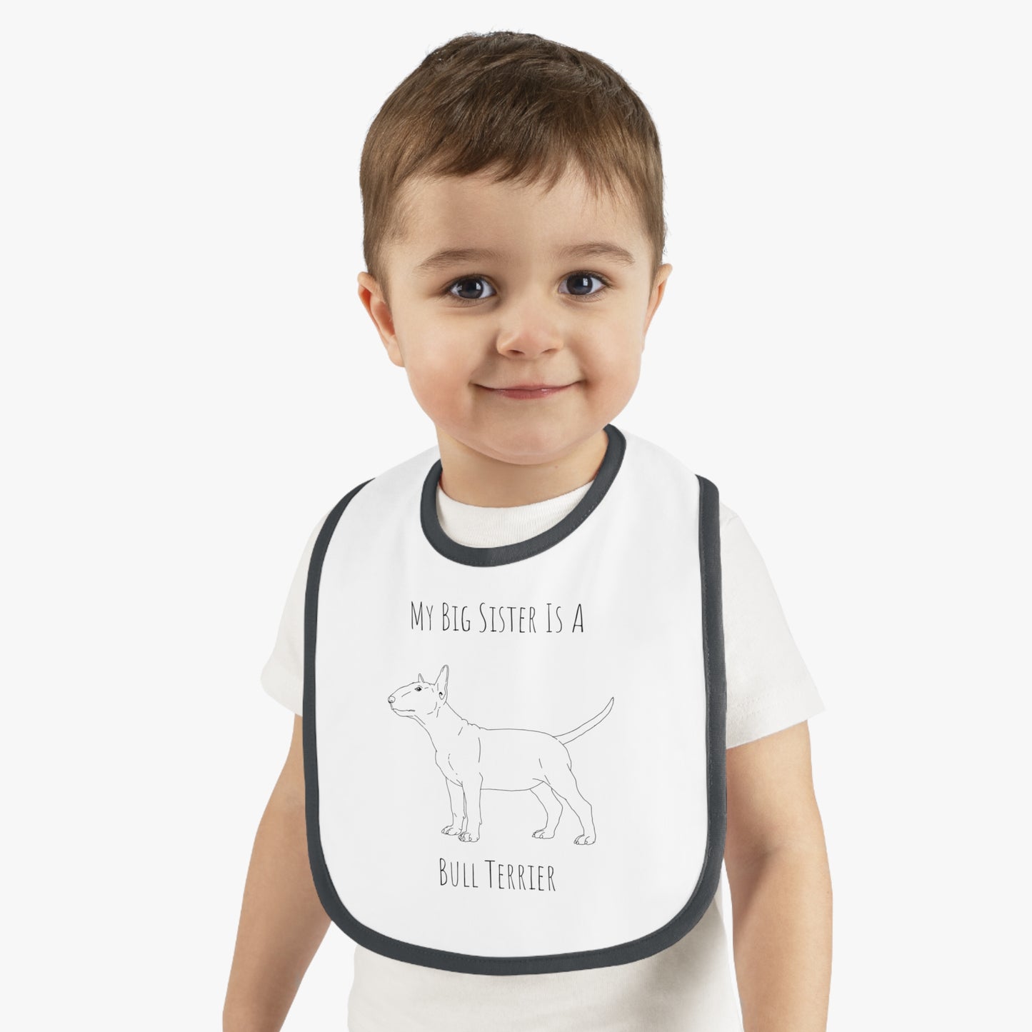 Sister Bull Terrier Baby Jersey Bib