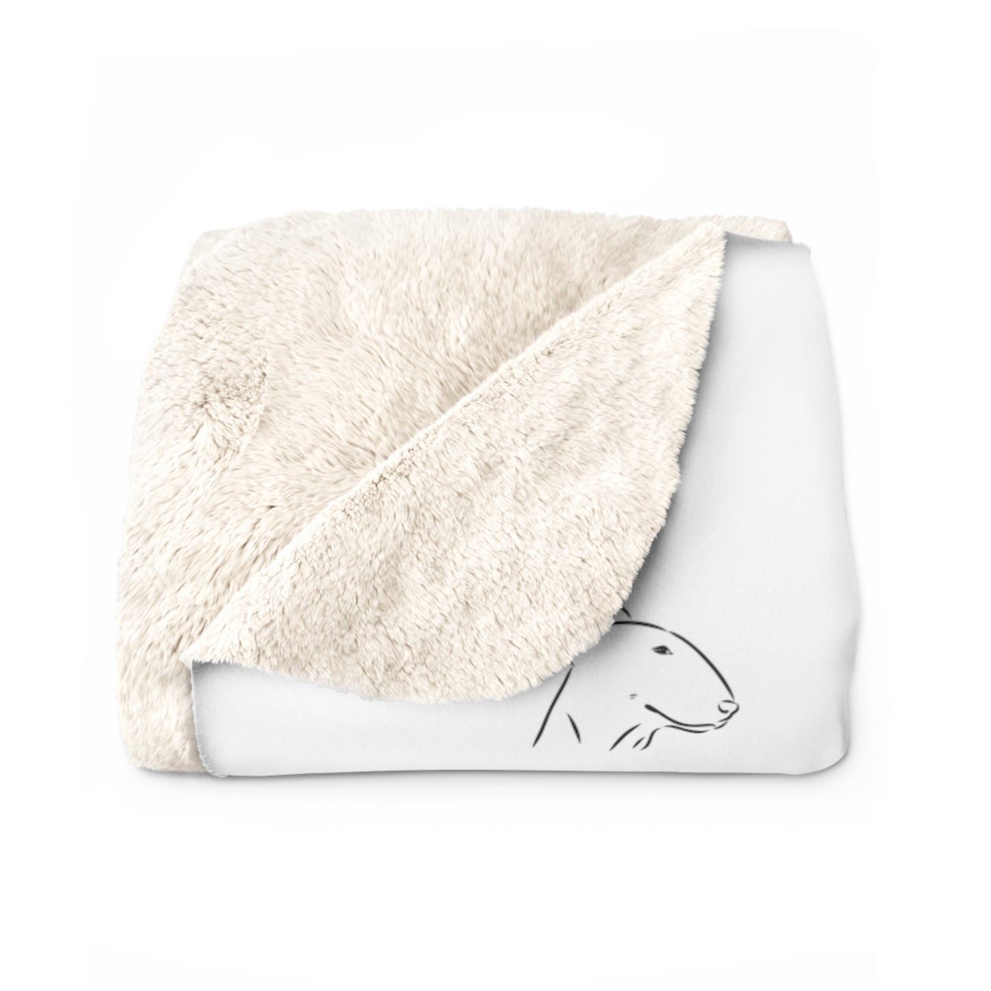 Side Eye Bull Terrier Sherpa Fleece Blanket