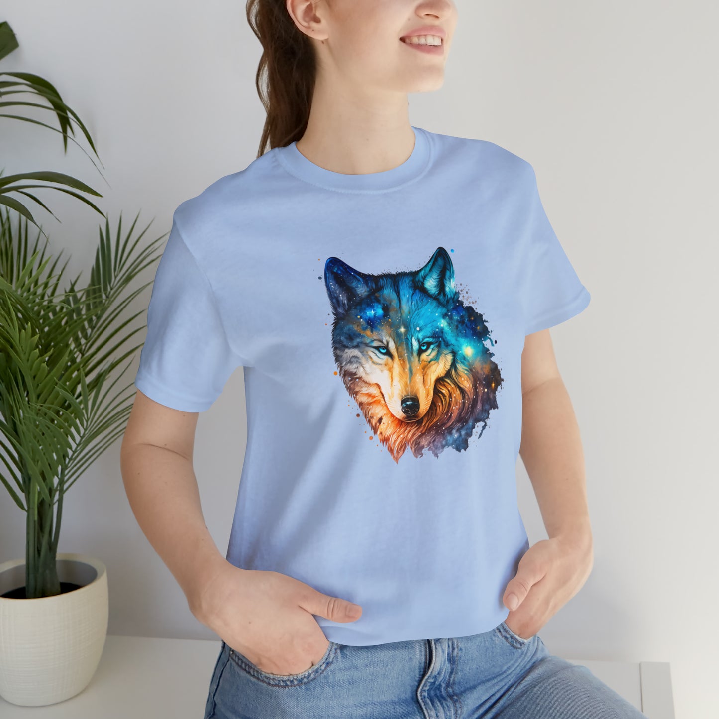 Unisex Jersey Short Sleeve Watercolor Wolf Tee