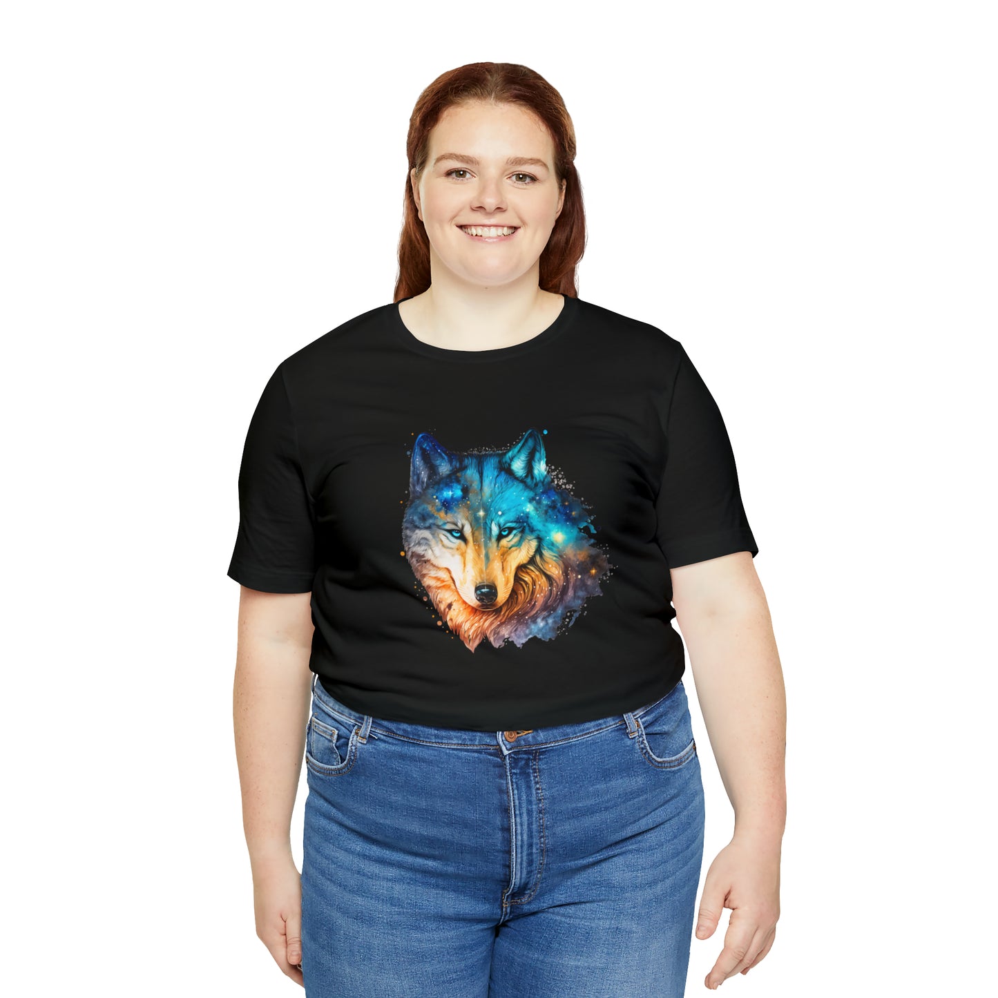 Unisex Jersey Short Sleeve Watercolor Wolf Tee