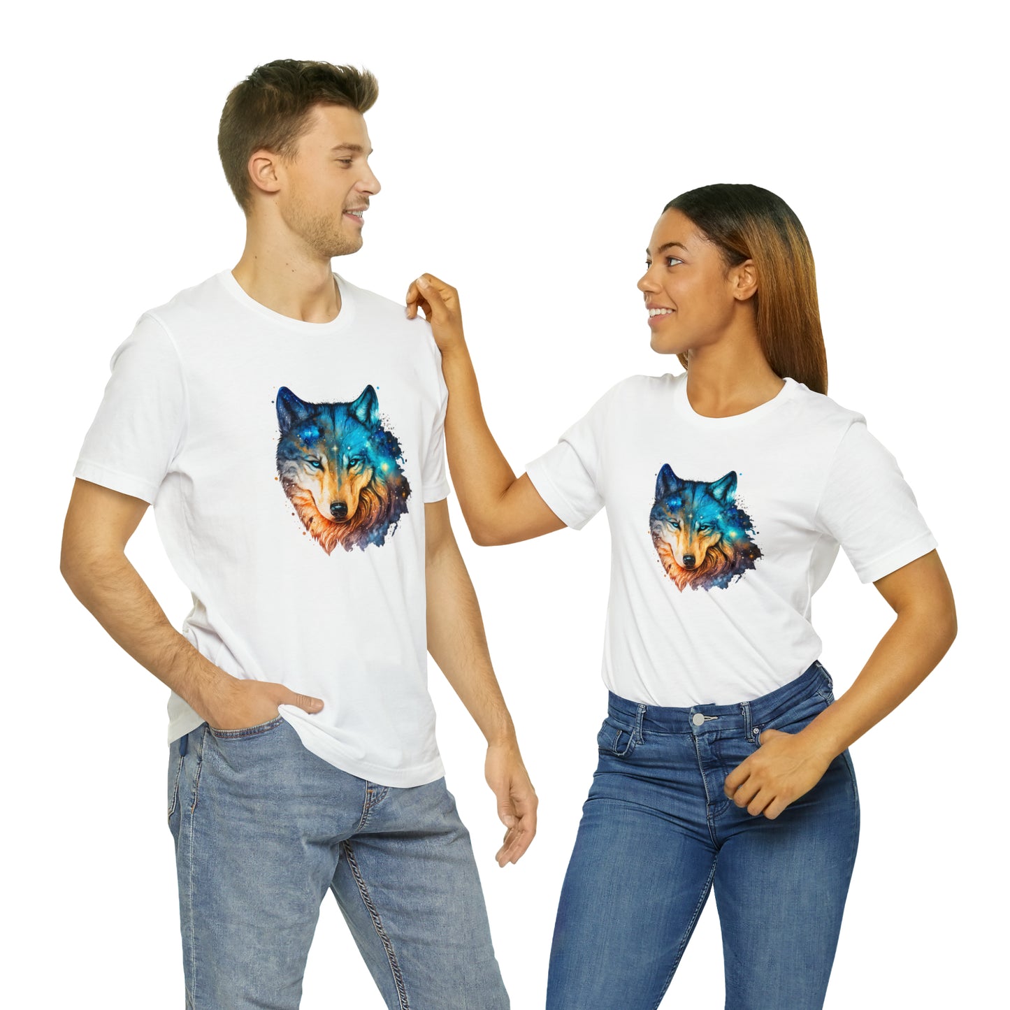 Unisex Jersey Short Sleeve Watercolor Wolf Tee