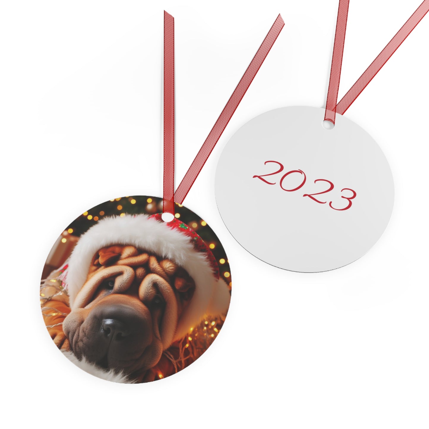 Shar-pei #2 Metal Ornaments