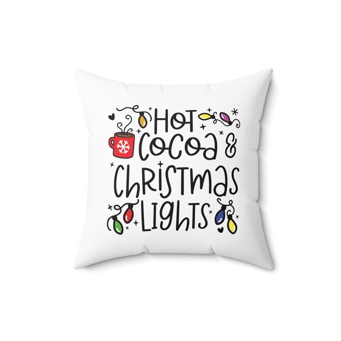 Christmas Spun Polyester Square Pillow