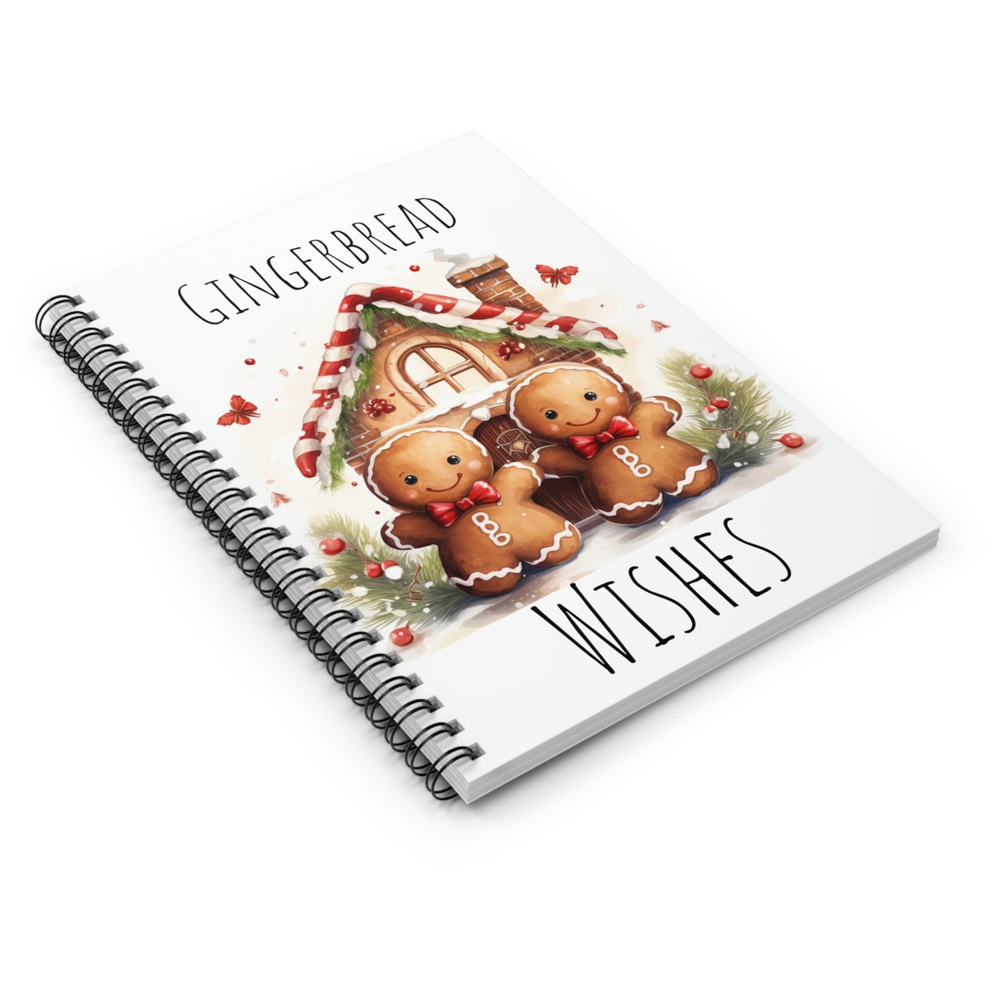 Gingerbread Wishes Spiral Notebook - Ruled Line