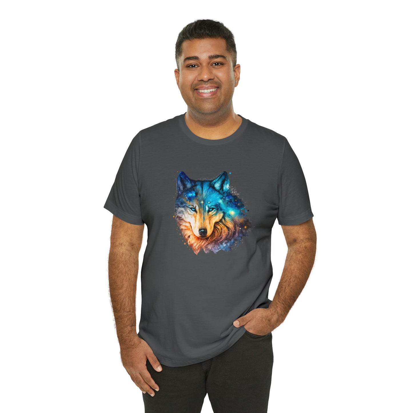Unisex Jersey Short Sleeve Watercolor Wolf Tee