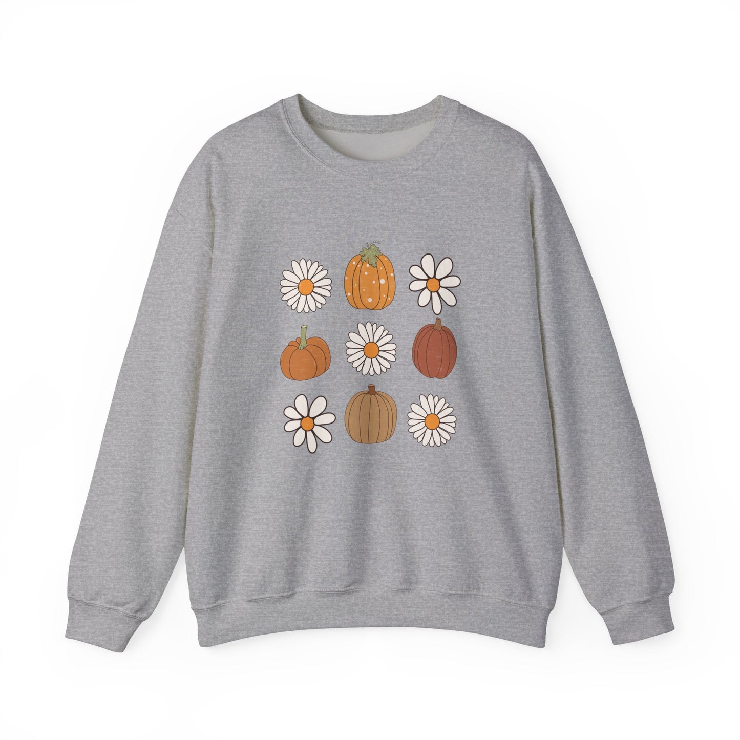 Pumpkins And Daisies Unisex Heavy Blend™ Crewneck Sweatshirt