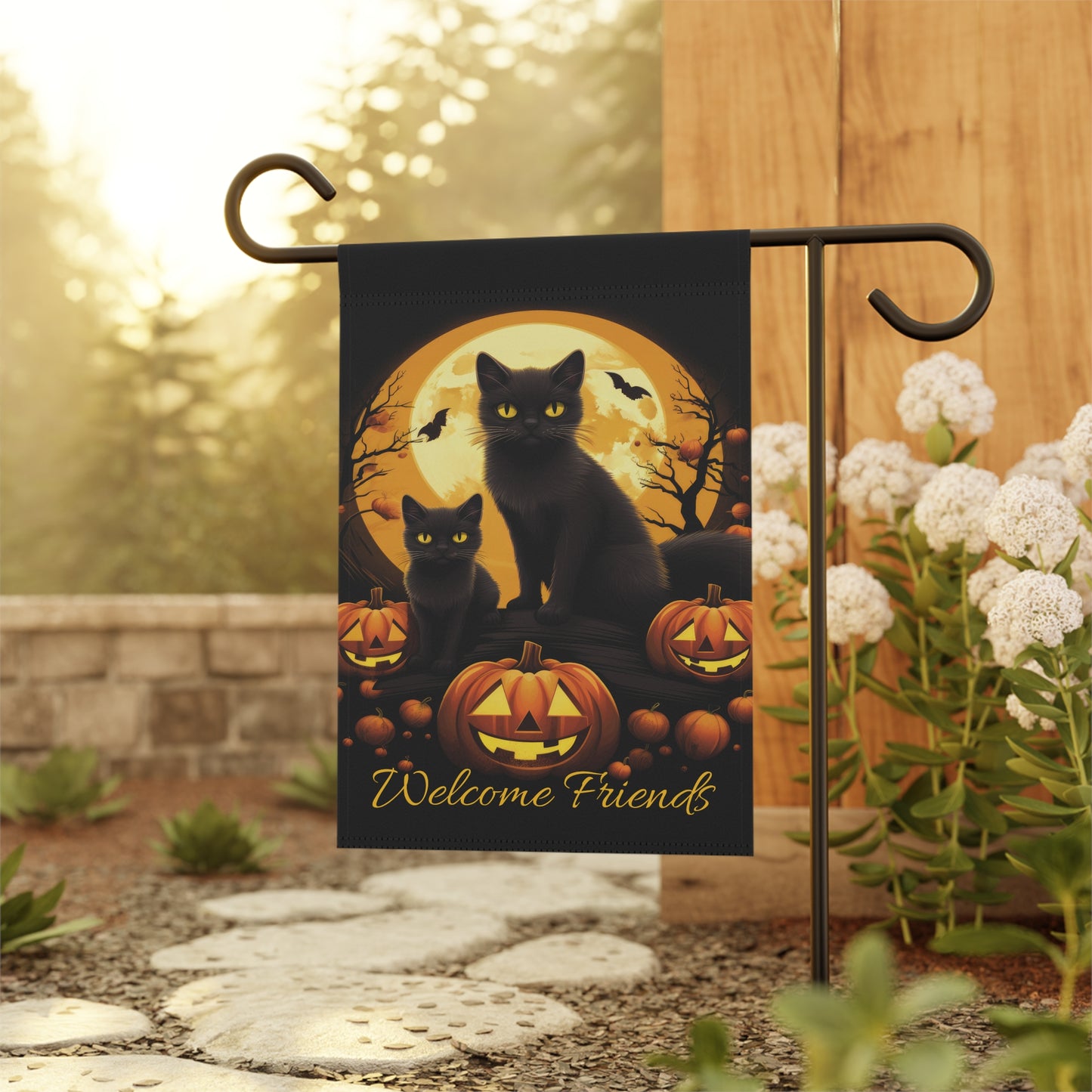 Welcome Friends Halloween Garden & House Banner