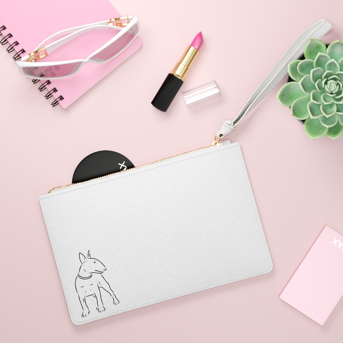 Bull Terrier Style 2 Clutch Bag