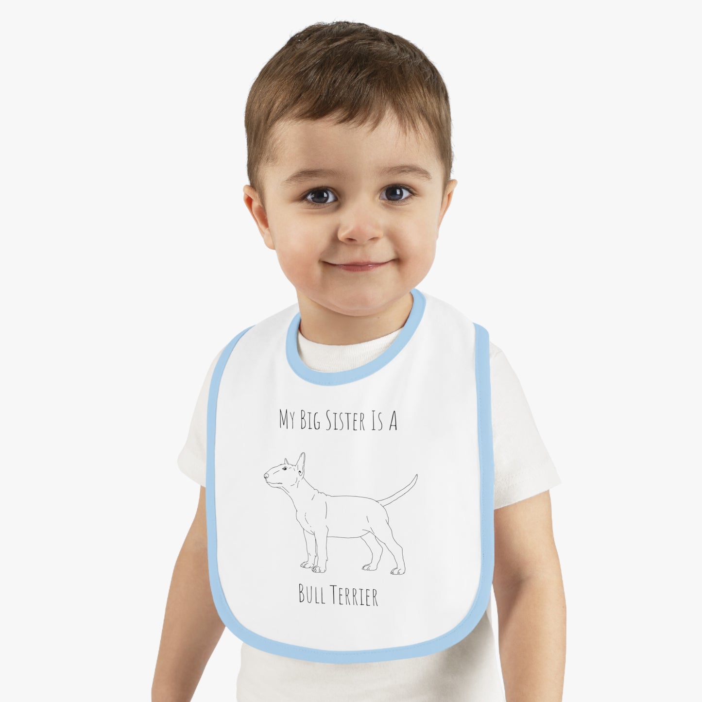 Sister Bull Terrier Baby Jersey Bib