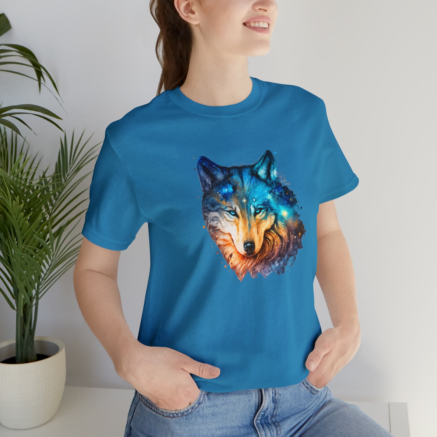 Unisex Jersey Short Sleeve Watercolor Wolf Tee