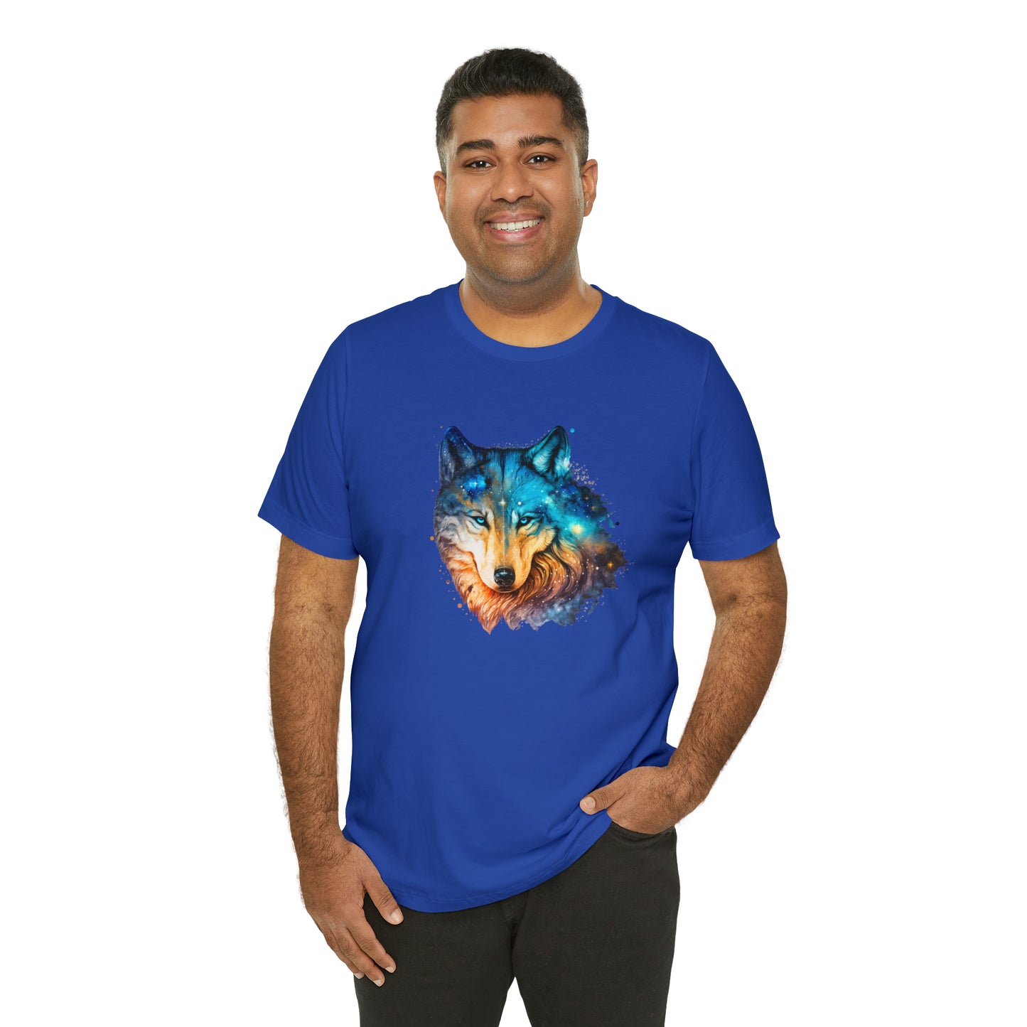 Unisex Jersey Short Sleeve Watercolor Wolf Tee