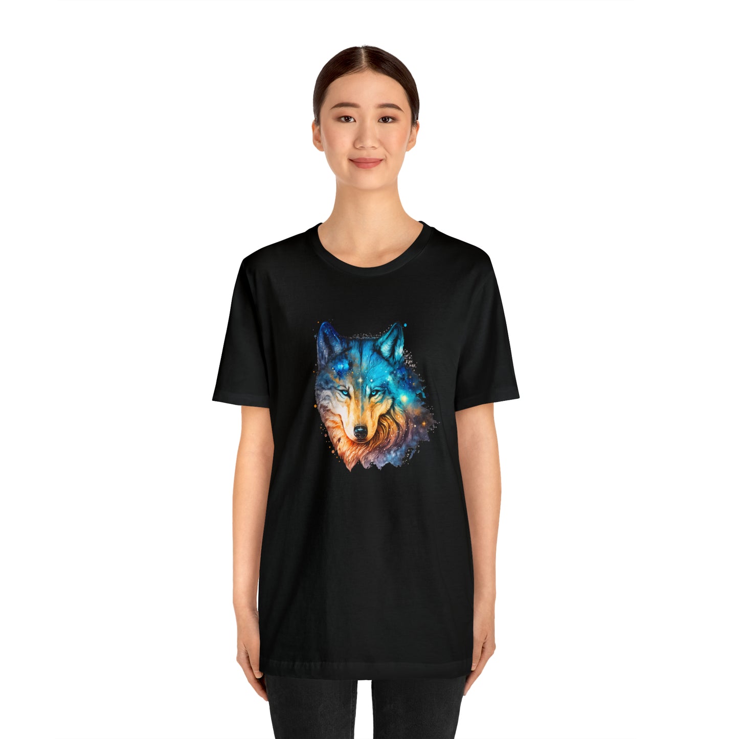 Unisex Jersey Short Sleeve Watercolor Wolf Tee