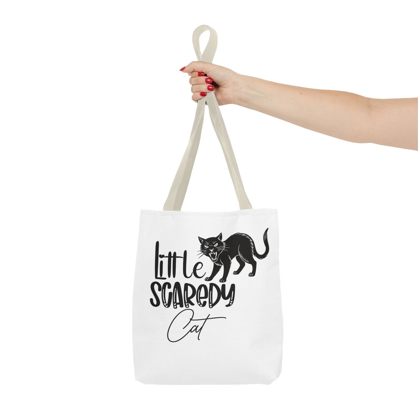 Scaredy Cat Tote Bag - Purrfect for Cat Lovers, Cute Gift for Halloween, Daily Use, Eco-Friendly, Pet Accessory, Funny Cat Humor