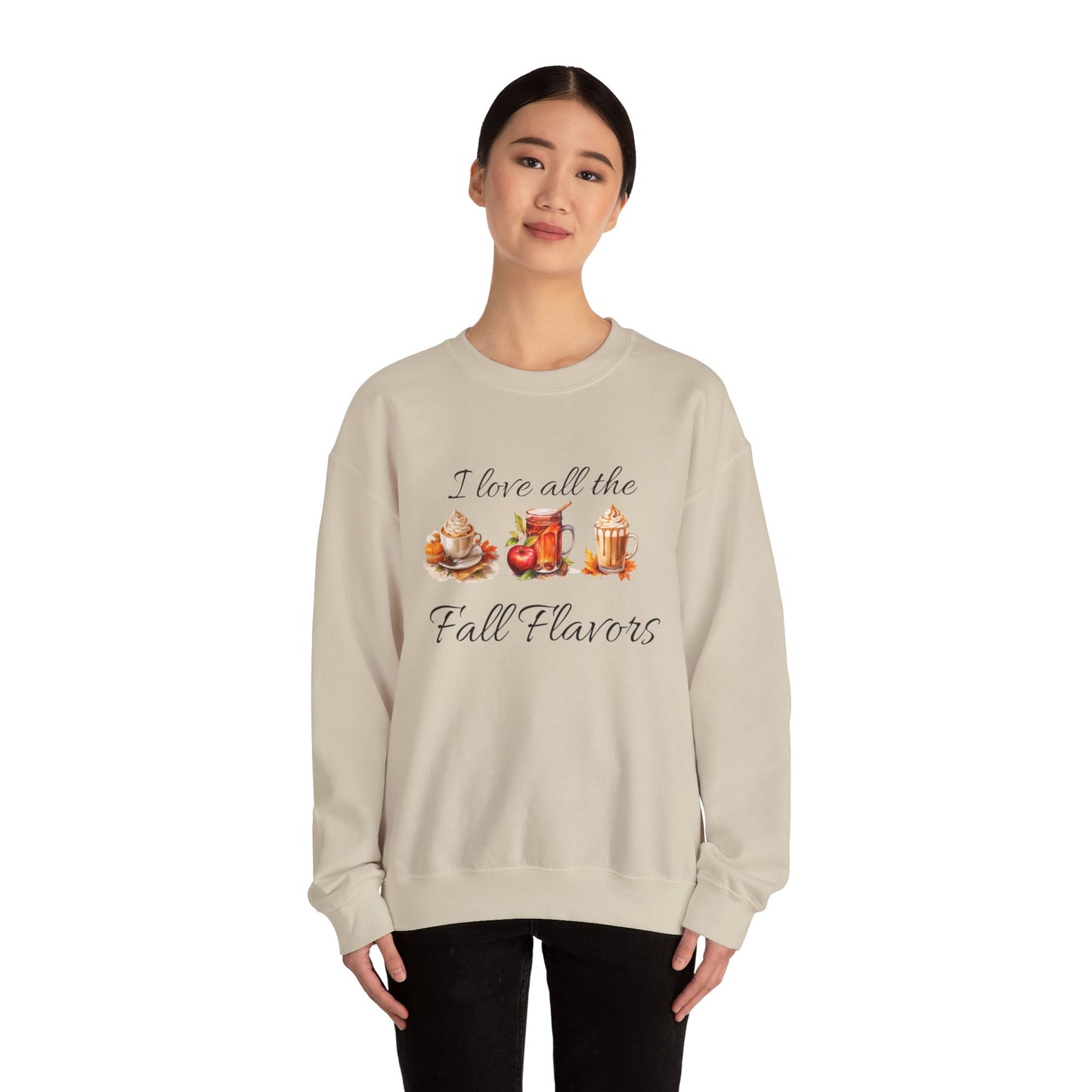 I Love All The Fall Flavors Unisex Heavy Blend™ Crewneck Sweatshirt