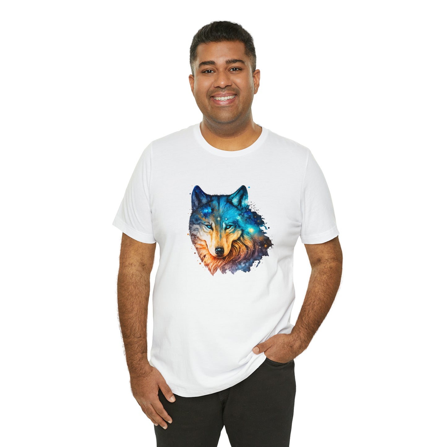 Unisex Jersey Short Sleeve Watercolor Wolf Tee