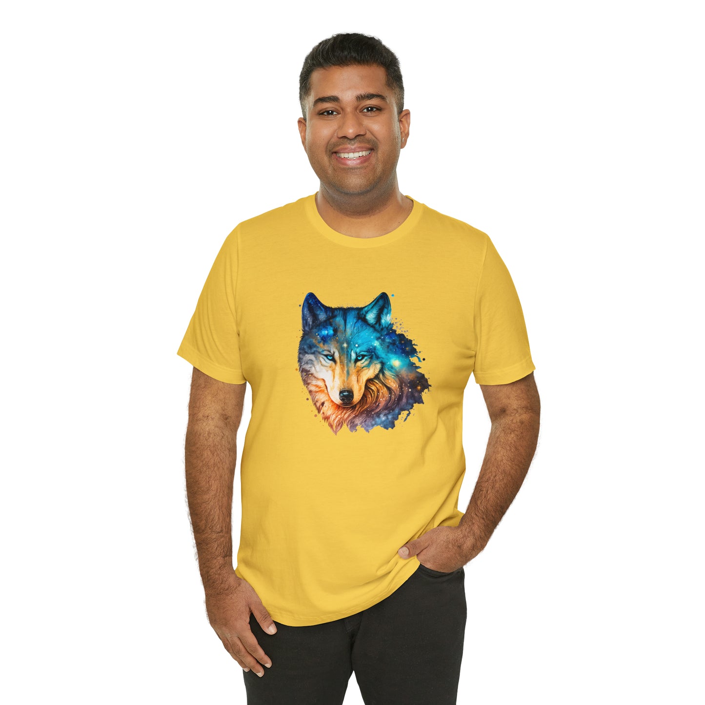 Unisex Jersey Short Sleeve Watercolor Wolf Tee