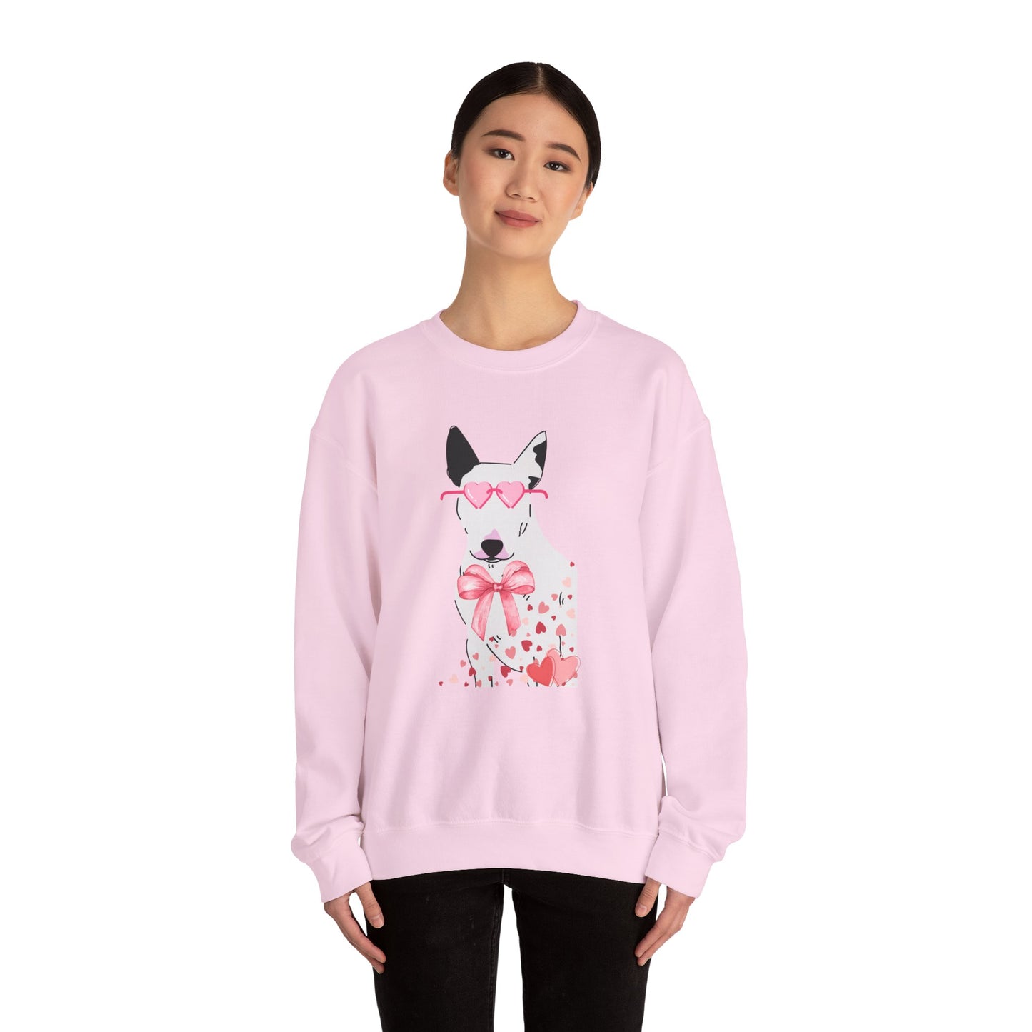 Bull Terrier Heart Sunglasses Sweatshirt