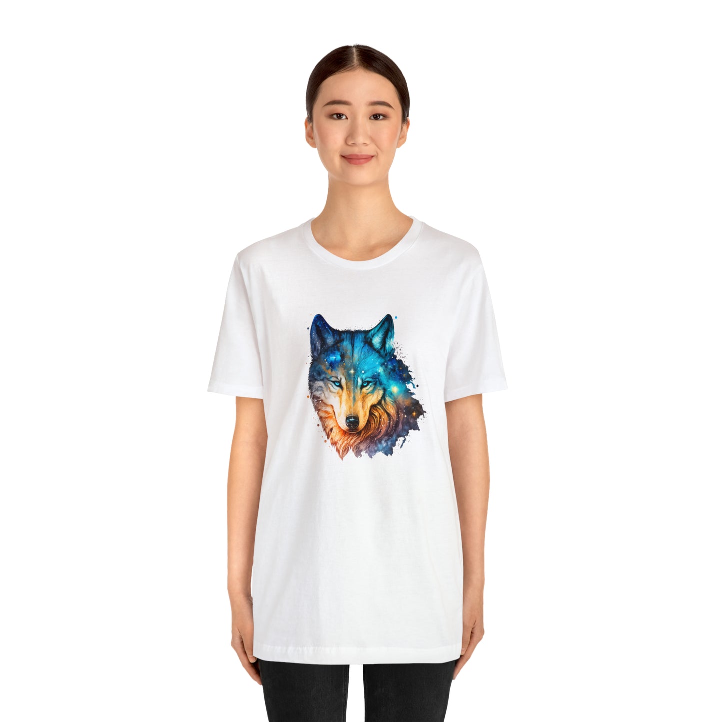 Unisex Jersey Short Sleeve Watercolor Wolf Tee