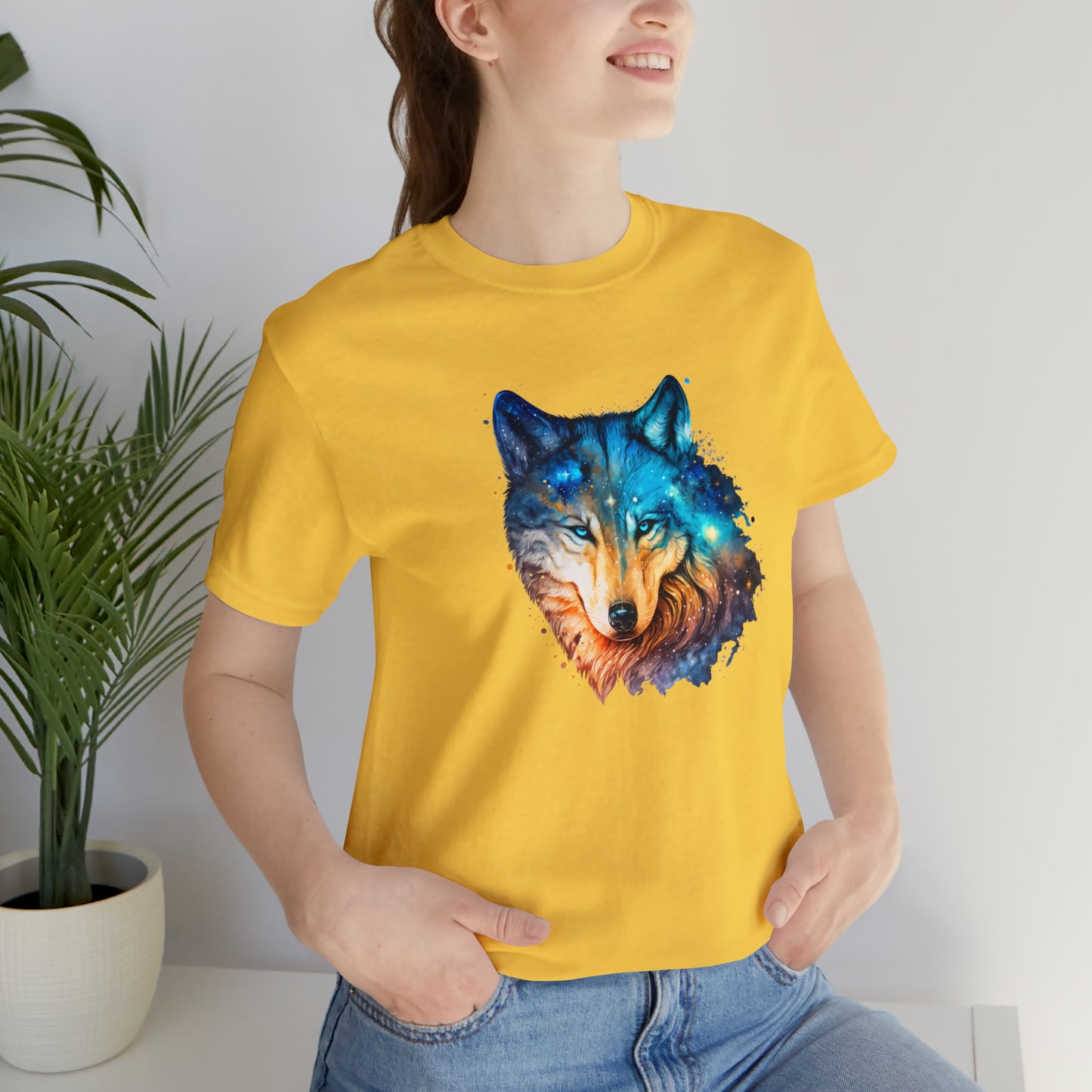 Unisex Jersey Short Sleeve Watercolor Wolf Tee