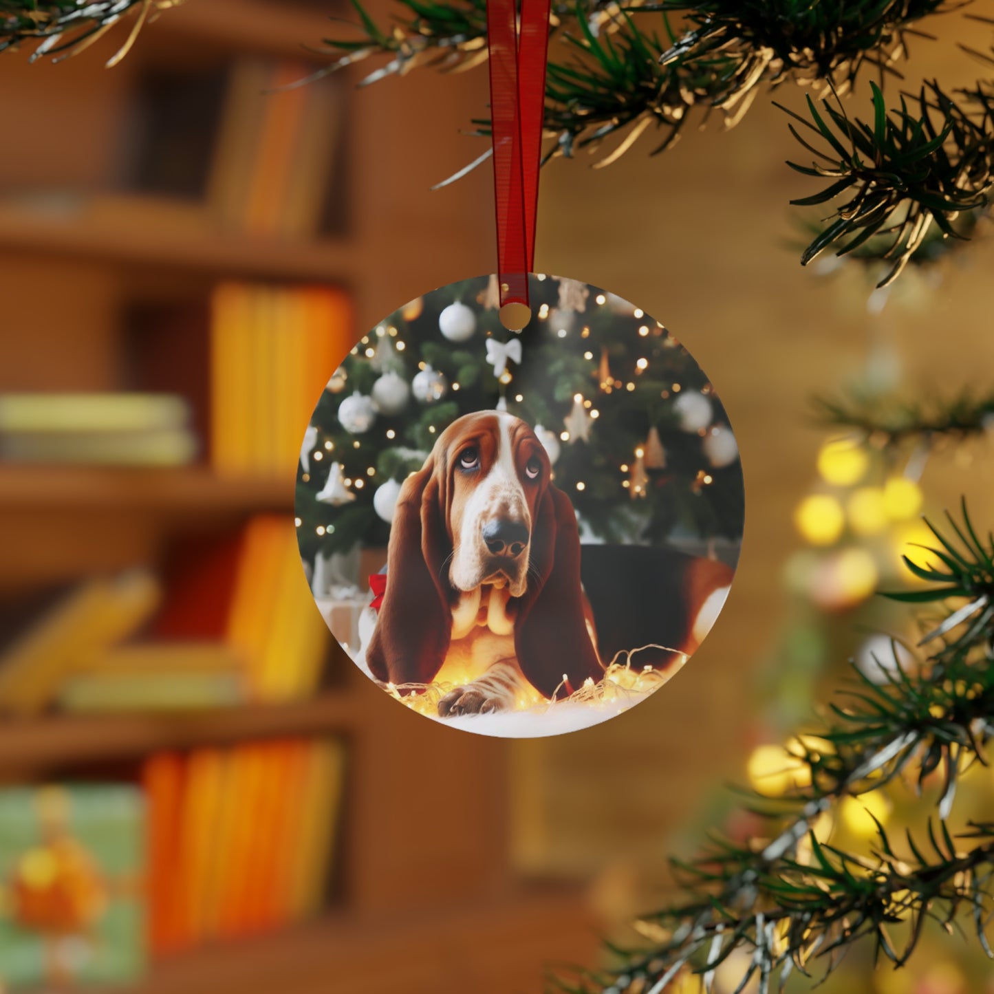 Basset Hound Metal Ornaments