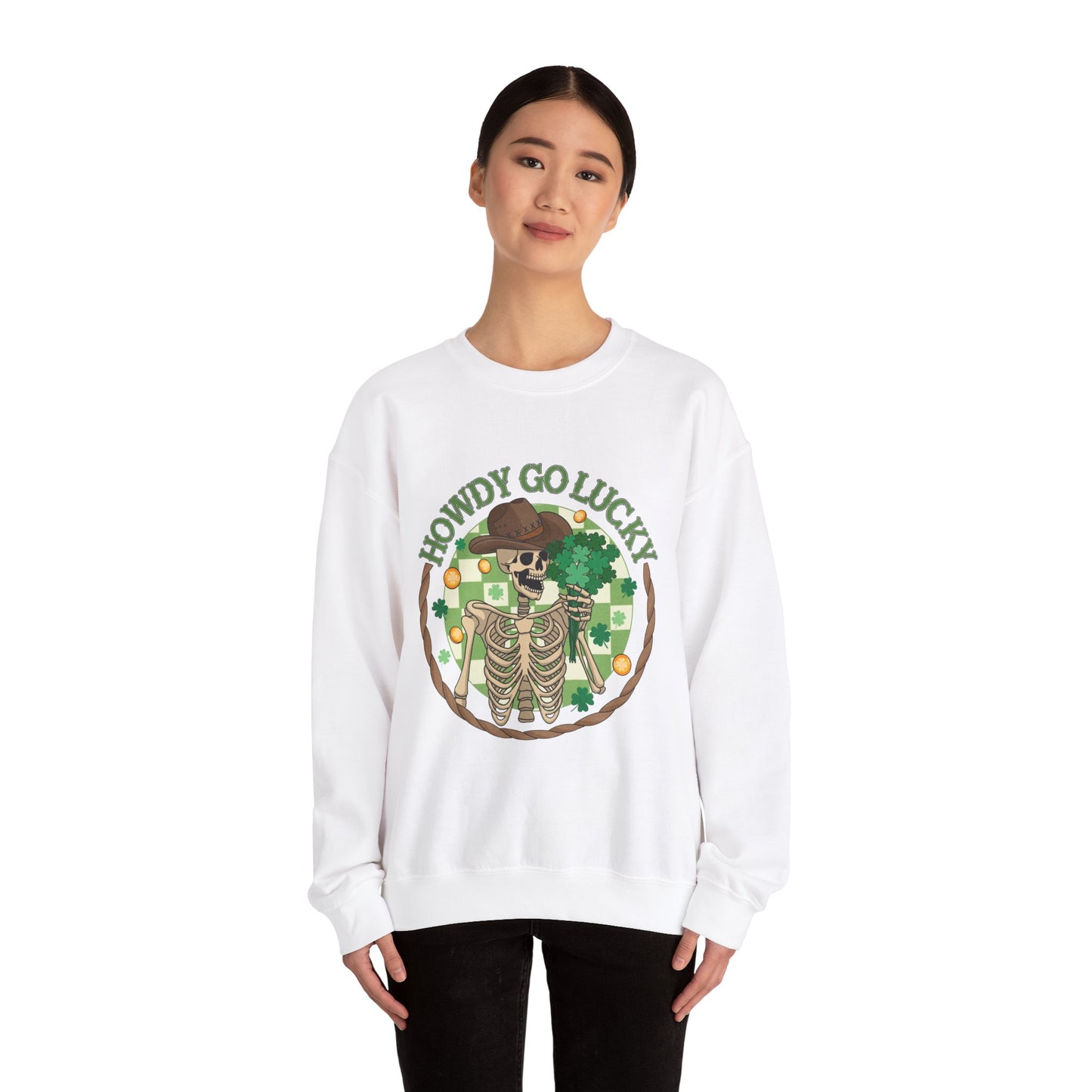 Howdy Go Lucky Unisex Heavy Blend™ Crewneck Sweatshirt